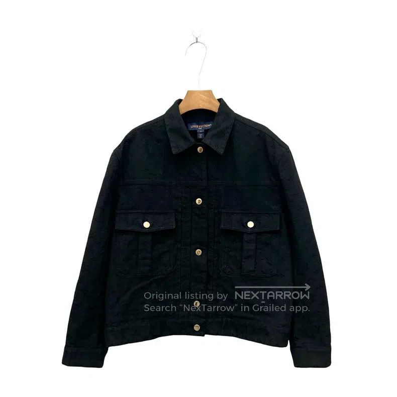 Louis Vuitton Louis Vuitton Black Dark Stripe Full Print Denim Jacket Size XS / US 0-2 / IT 36-38 - 1 Thumbnail