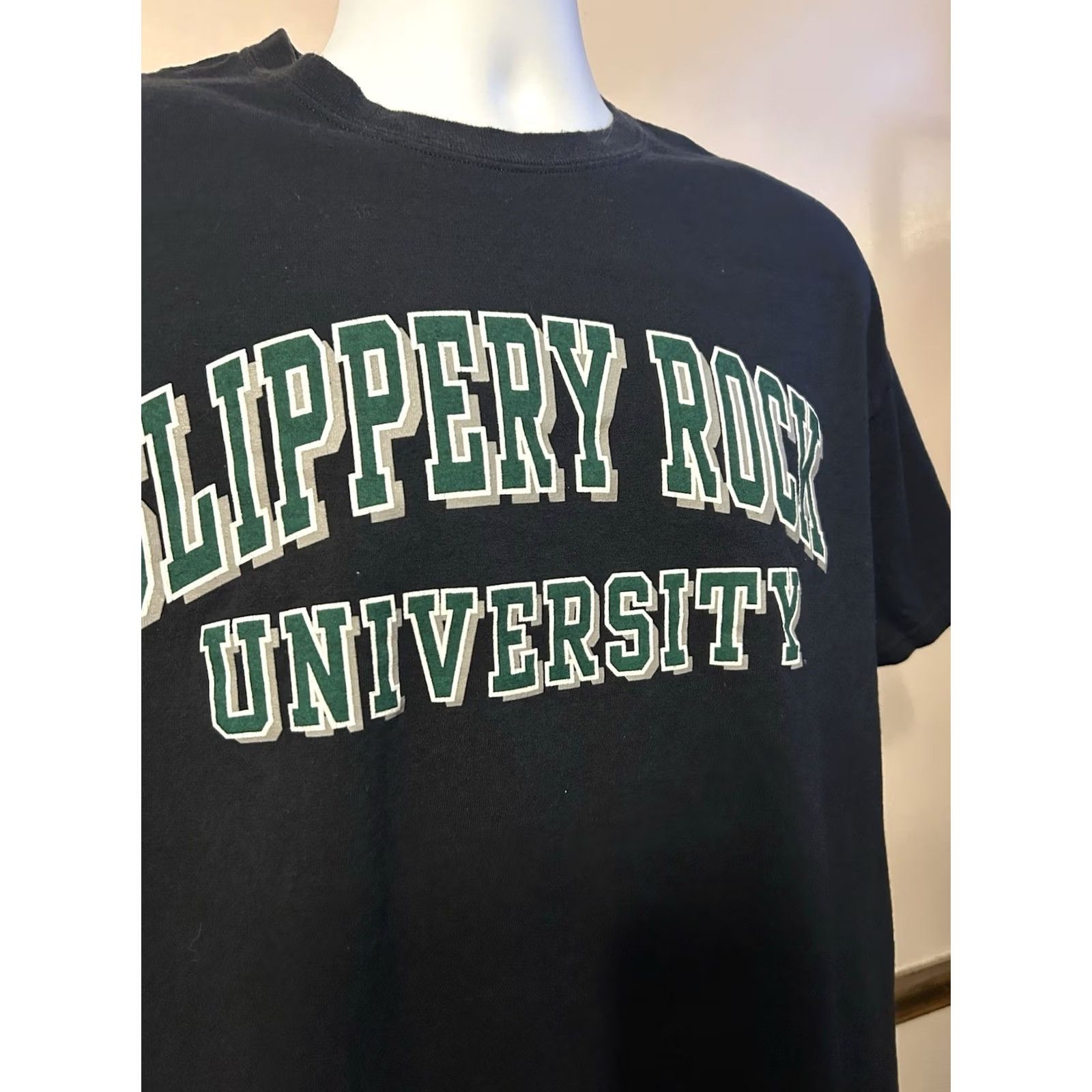 Sunray Sportswear Vintage Slippery Rock University Shirt Men XL Black Arch Spell Out Short Sleeve Rock Size US XL / EU 56 / 4 - 5 Thumbnail