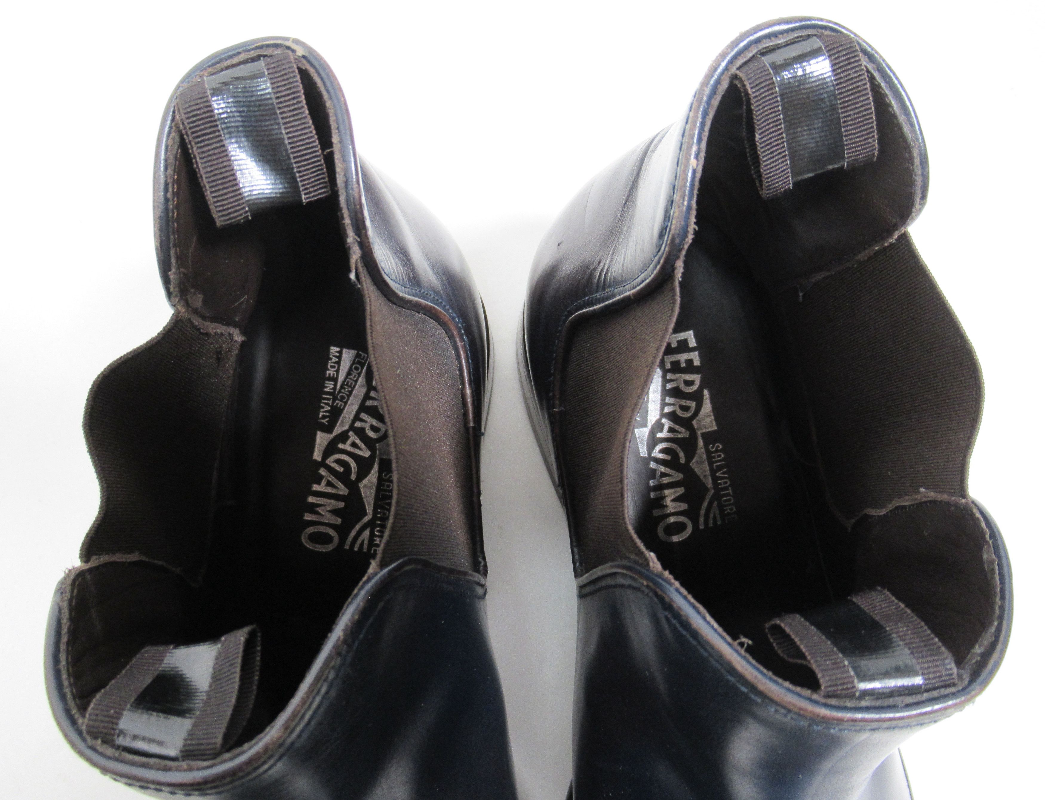 Salvatore Ferragamo Salvatore Ferragamo Men's Santo Chelsea Boots Chocolate Size US 11 / EU 44 - 11 Thumbnail