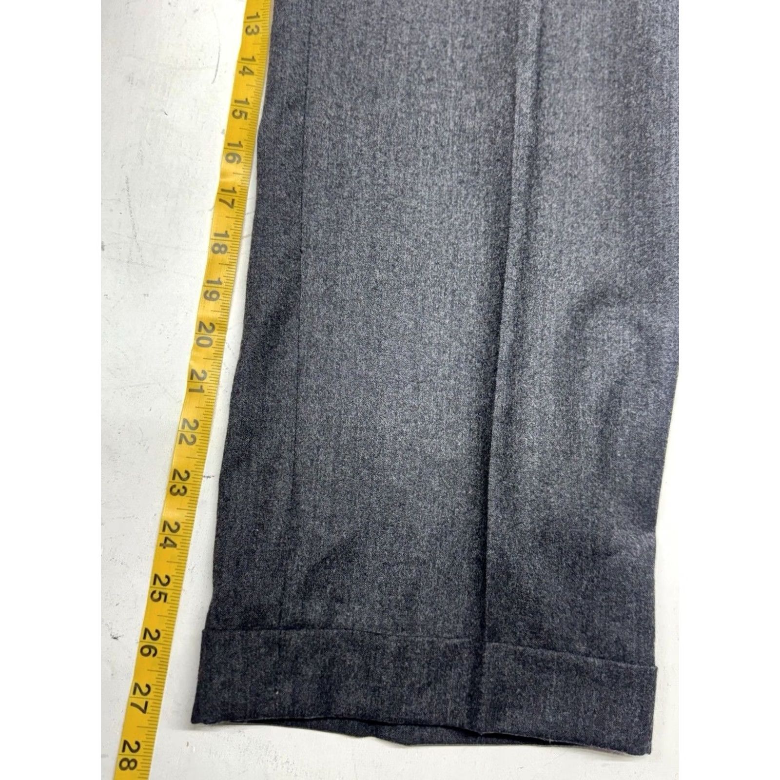 Zanella Zanella Italy Wool Dress Pants Flat Front Trousers Gray Twill (Measures 34x27) Size US 34 / EU 50 - 5 Thumbnail