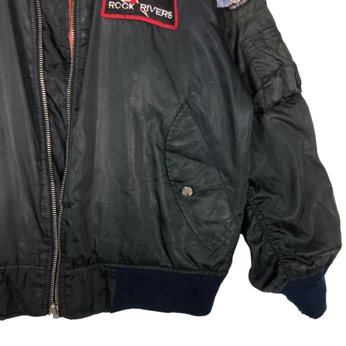 Japanese Brand 🔥90’s Vtg Riot Riot Bomber Jacket USN Big Logo Military Size US M / EU 48-50 / 2 - 5 Thumbnail
