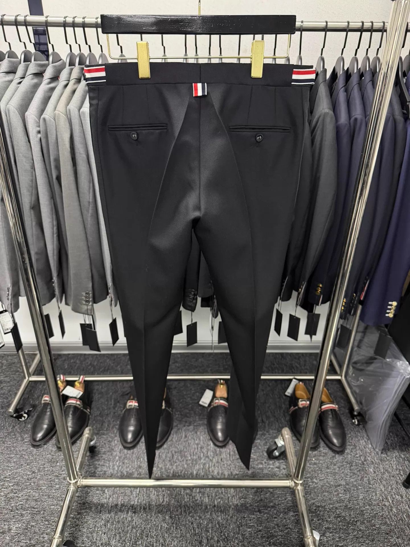 Thom Browne Thom Browne Men Rare Black Piping-Button Slim Pants Size 2 Size US 32 / EU 48 - 2 Thumbnail