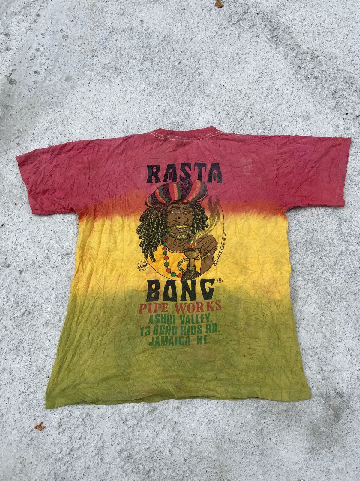 Band Tees × Bob Marley × Vintage Vintage Rasta Bong Size US L / EU 52-54 / 3 - 7 Thumbnail