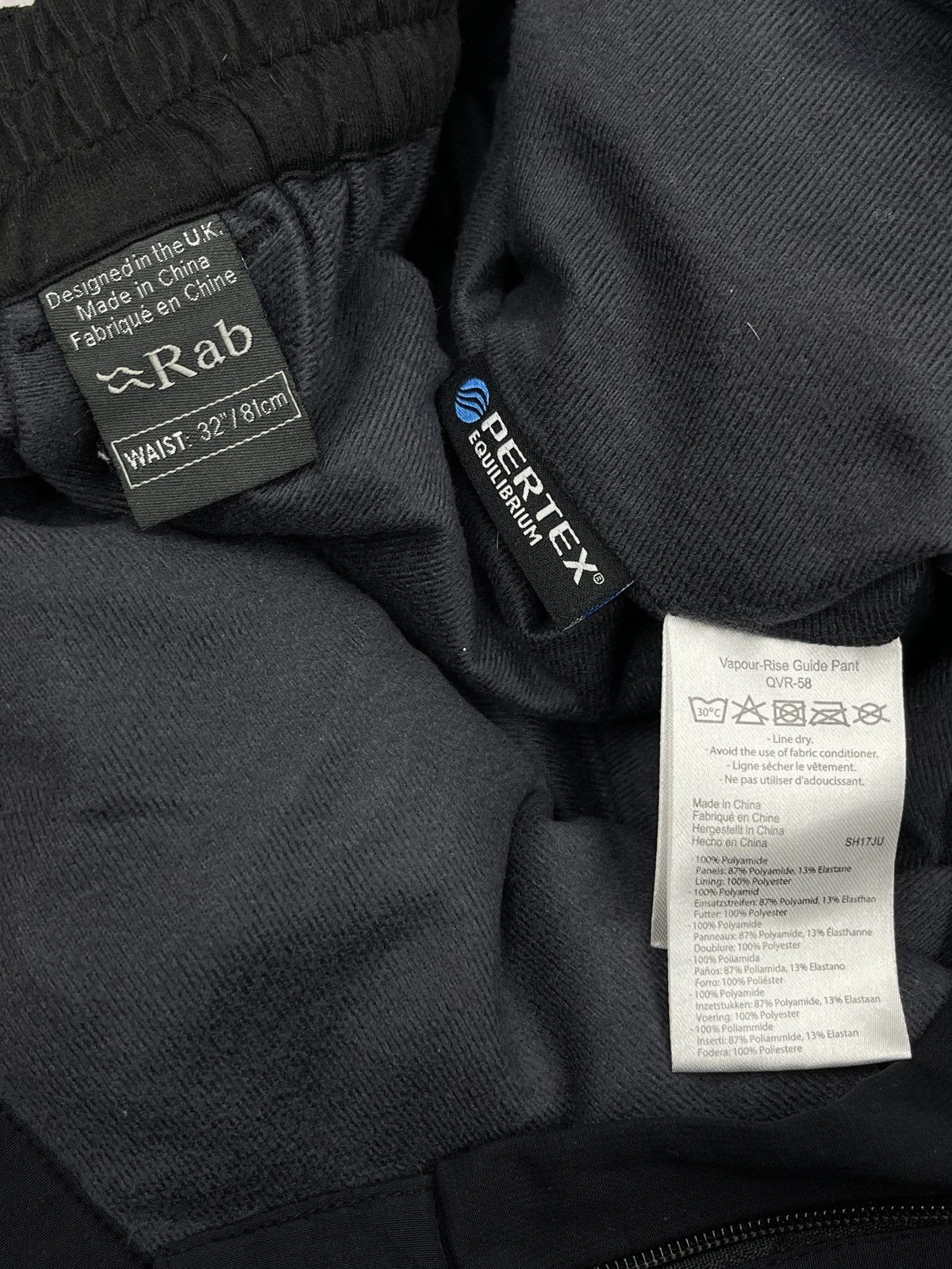 Rab Mens Rab Vapour Rise Guide Pants Outdoor Black/Grey Gorpcore Size US 32 / EU 48 - 12 Thumbnail