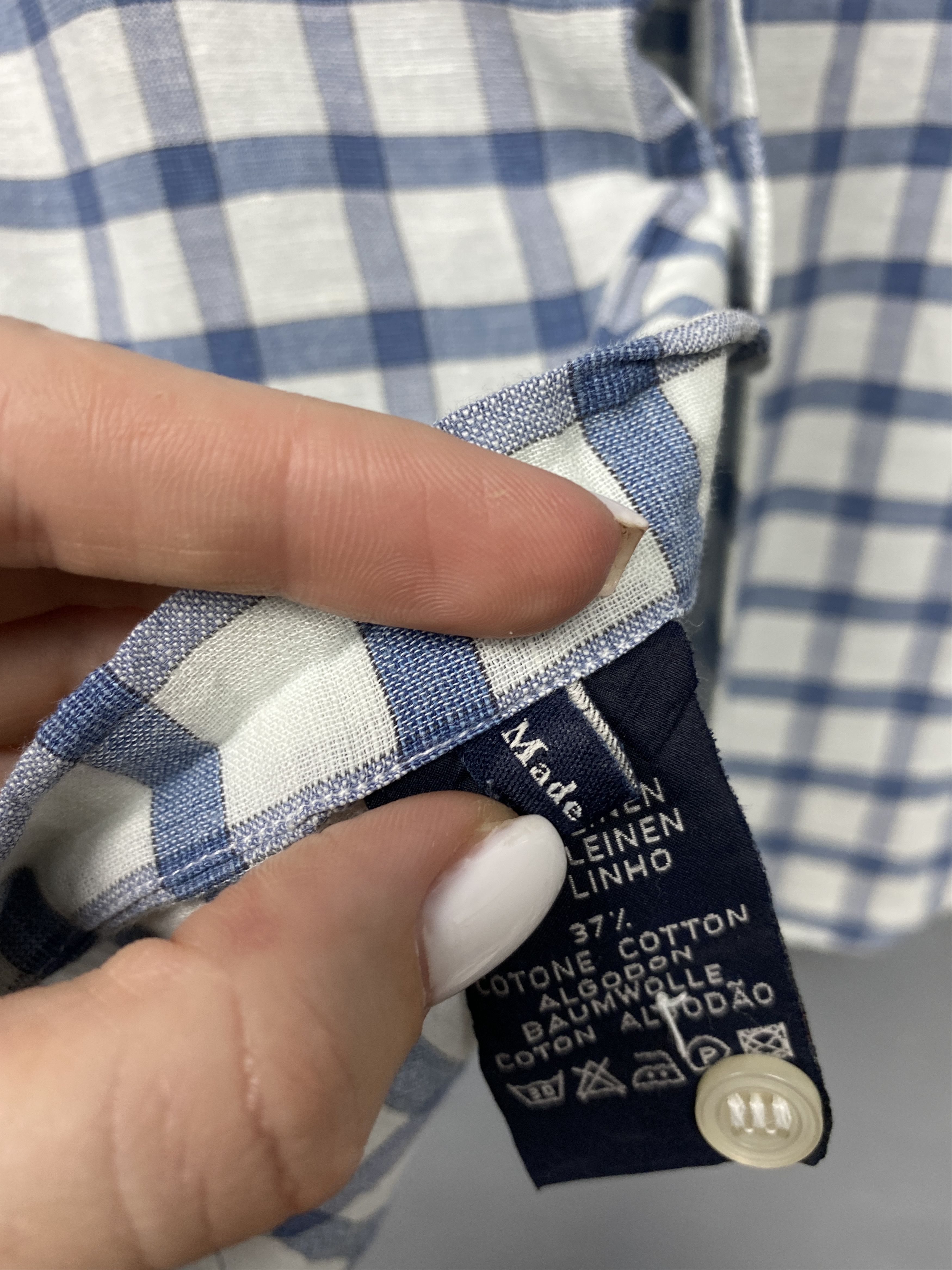 Ermenegildo Zegna Ermenegildo Zegna Vintage Mens LINEN Long Sleeve Shirt Size US L / EU 52-54 / 3 - 5 Thumbnail