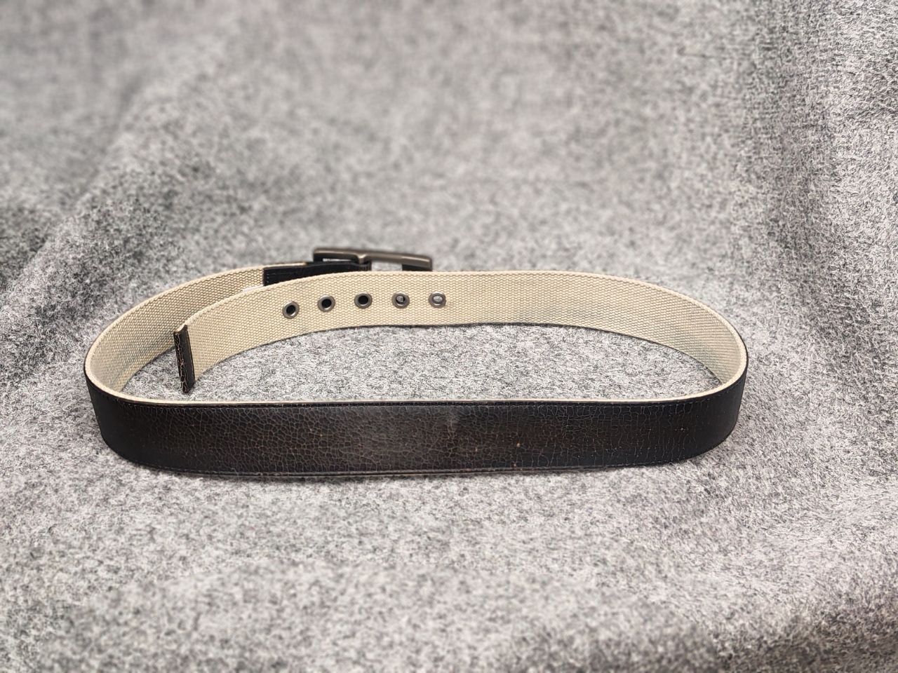 Puma Vintage Puma Logo Dark Brown Canvas Belt Y2K Style Size ONE SIZE - 6 Thumbnail