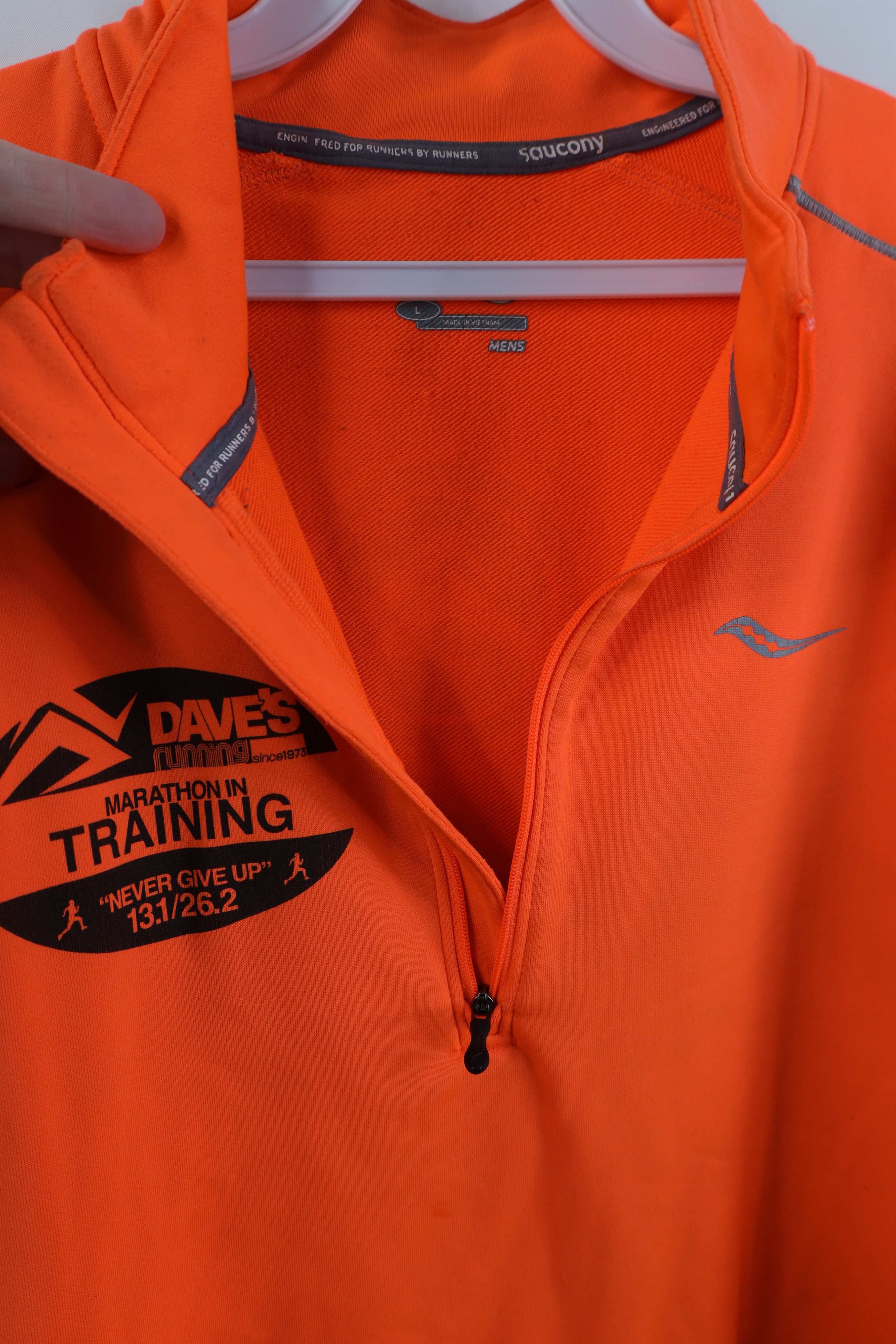 Saucony Saucony Running Marathon Half Zip 1/2 Zip Jacket Top Blaze Size US L / EU 52-54 / 3 - 7 Thumbnail