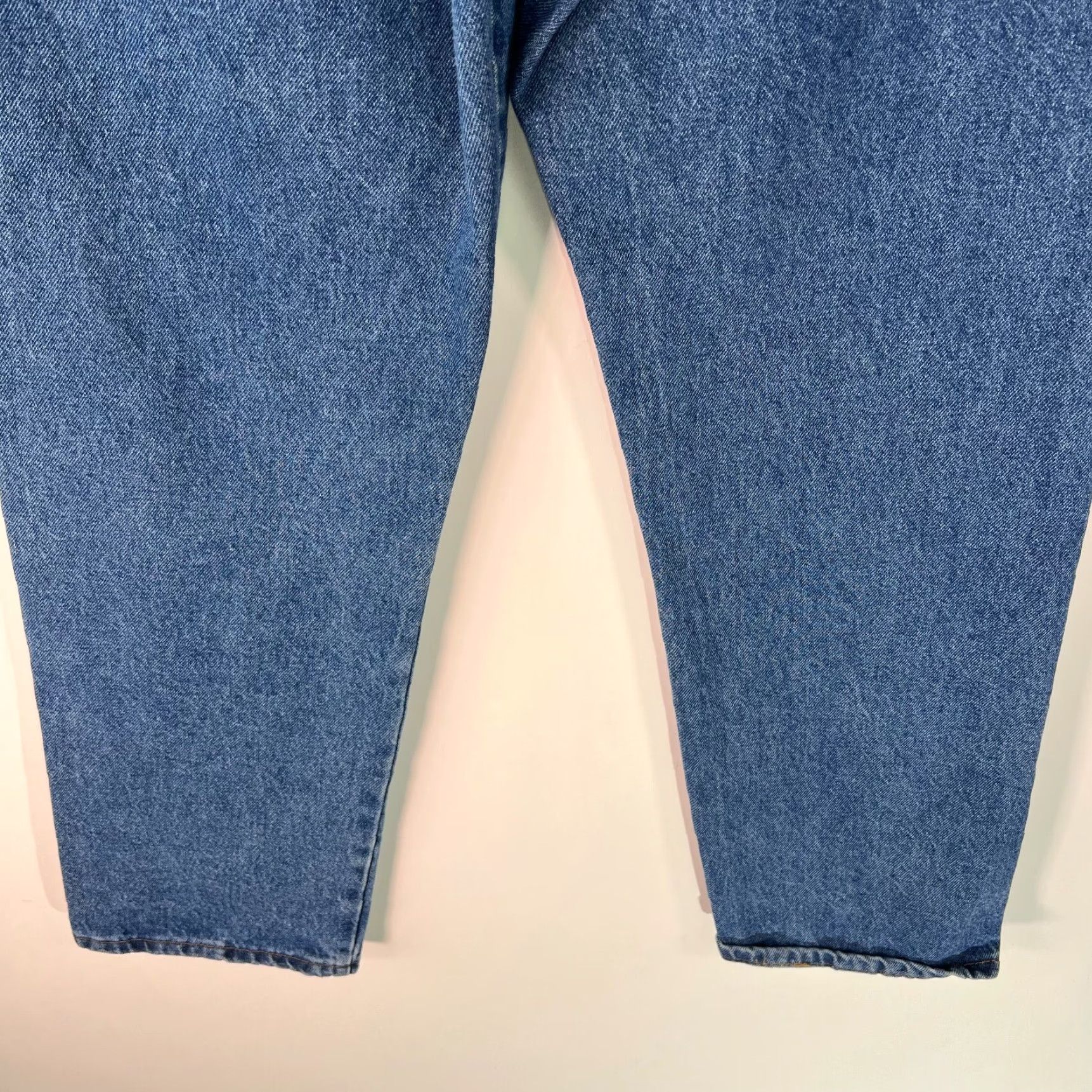 Denime RUSTLER Jeans Men 34X29 Blue Denim Regular Straight 100% Cotton Belt Loops Pockets Mens Size US 34 / EU 50 - 6 Thumbnail