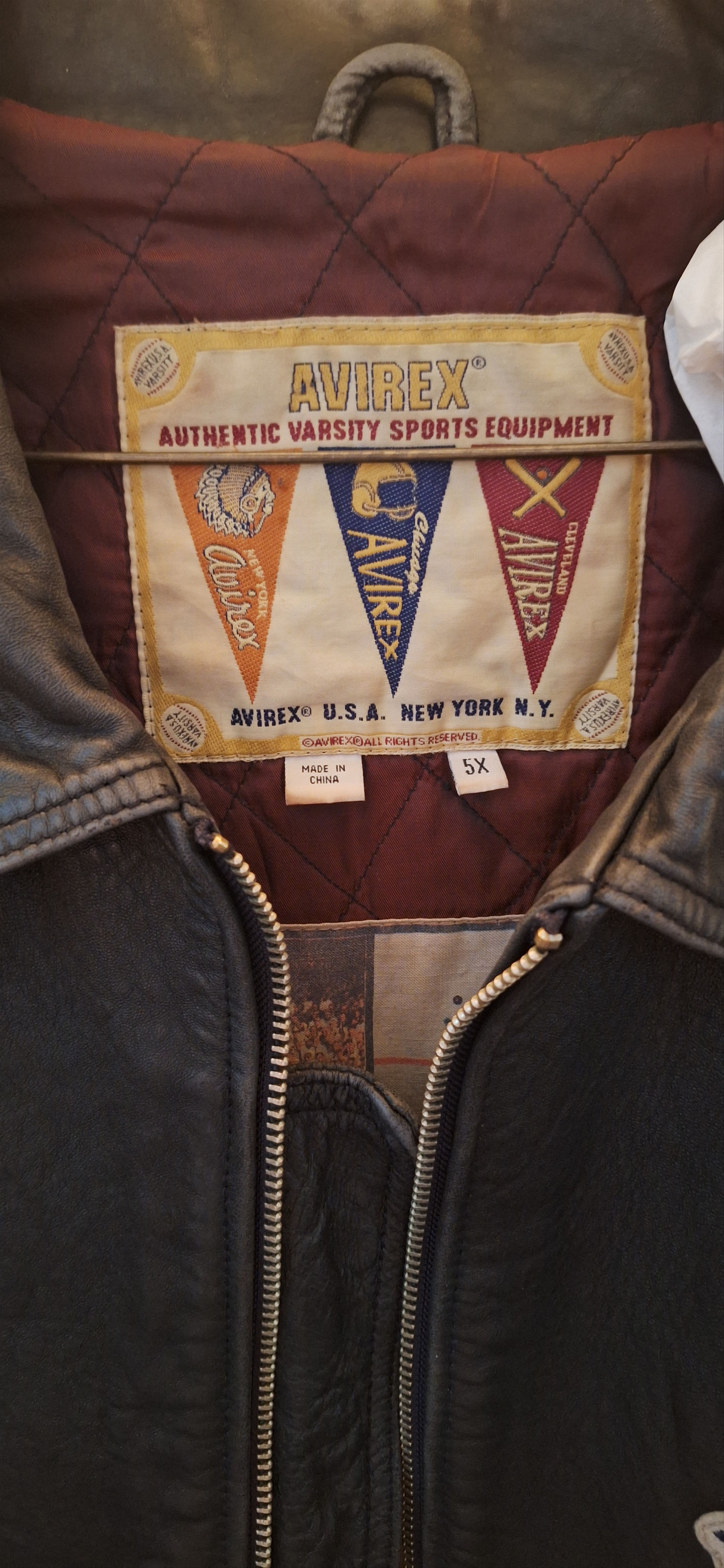 Avirex Vintage AVIREX Varsity Leather Jacket Size US XXL / EU 58 / 5 - 8 Thumbnail