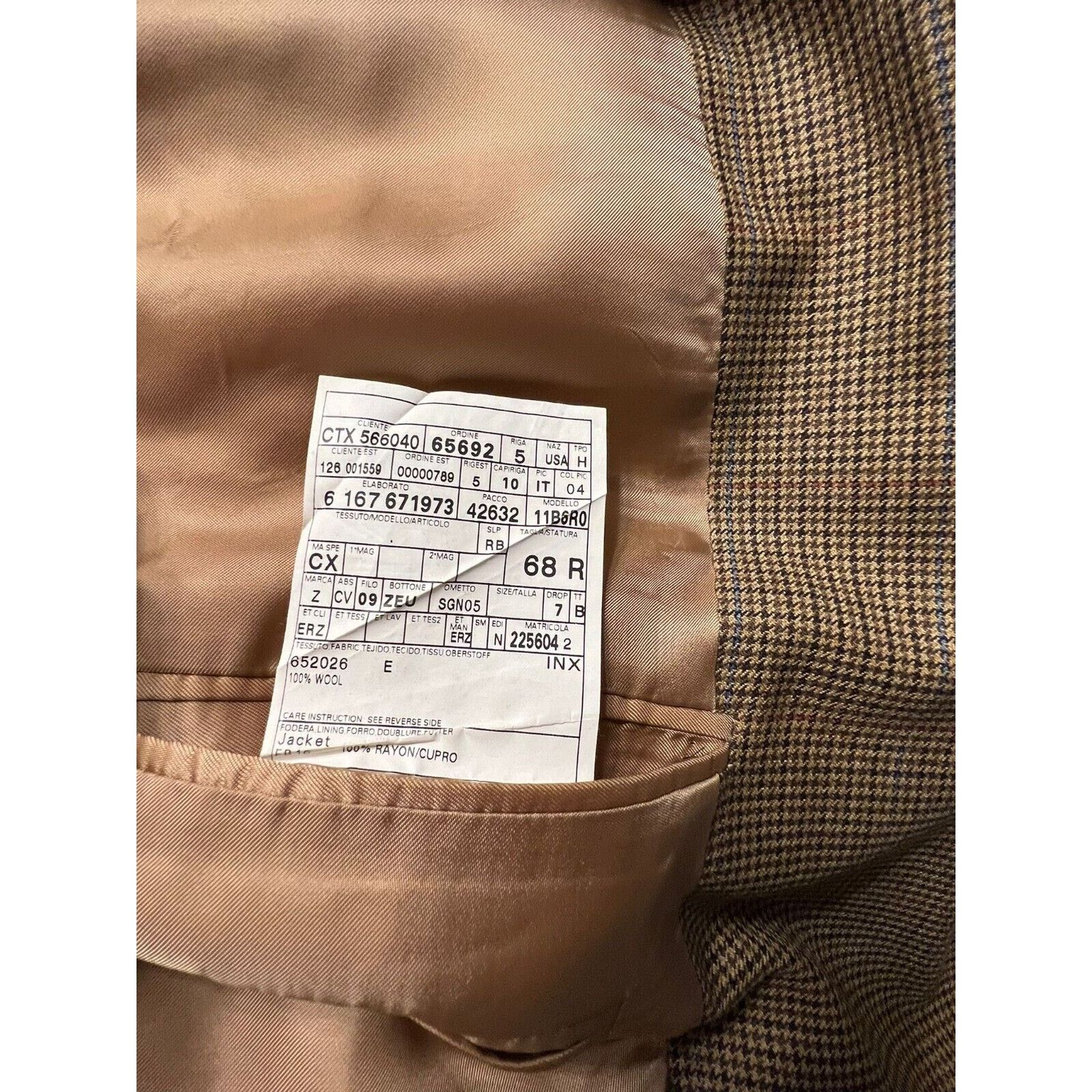 Ermenegildo Zegna ERMENEGILDO ZEGNA Mens Blazer 58R US/68R EU Sport Coat Size 48R - 6 Thumbnail