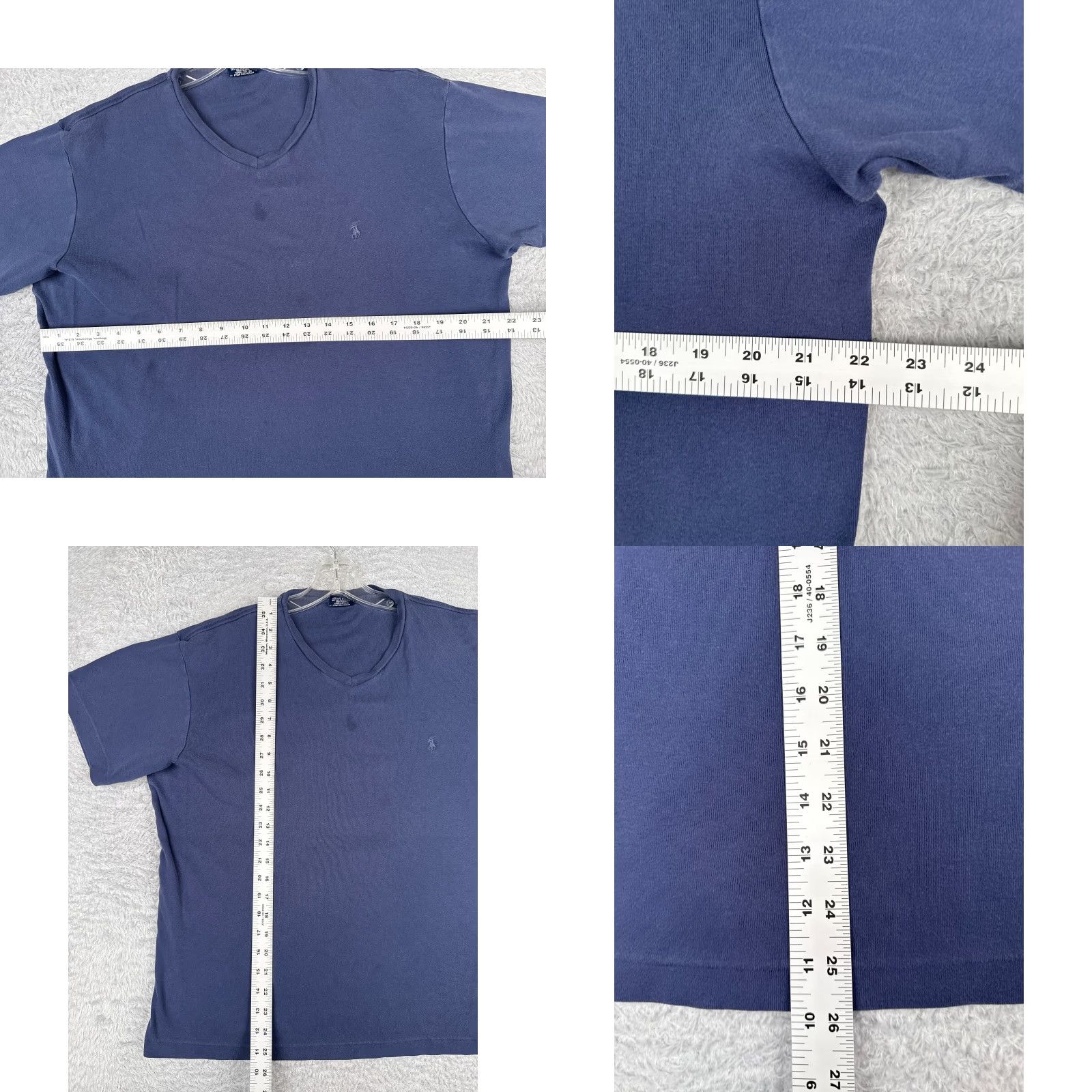 Ralph Lauren Ralph Lauren Shirt Men XL Blue Short Sleeve V-Neck Cotton Solid Logo American Sports Mens Size US XL / EU 56 / 4 - 8 Thumbnail