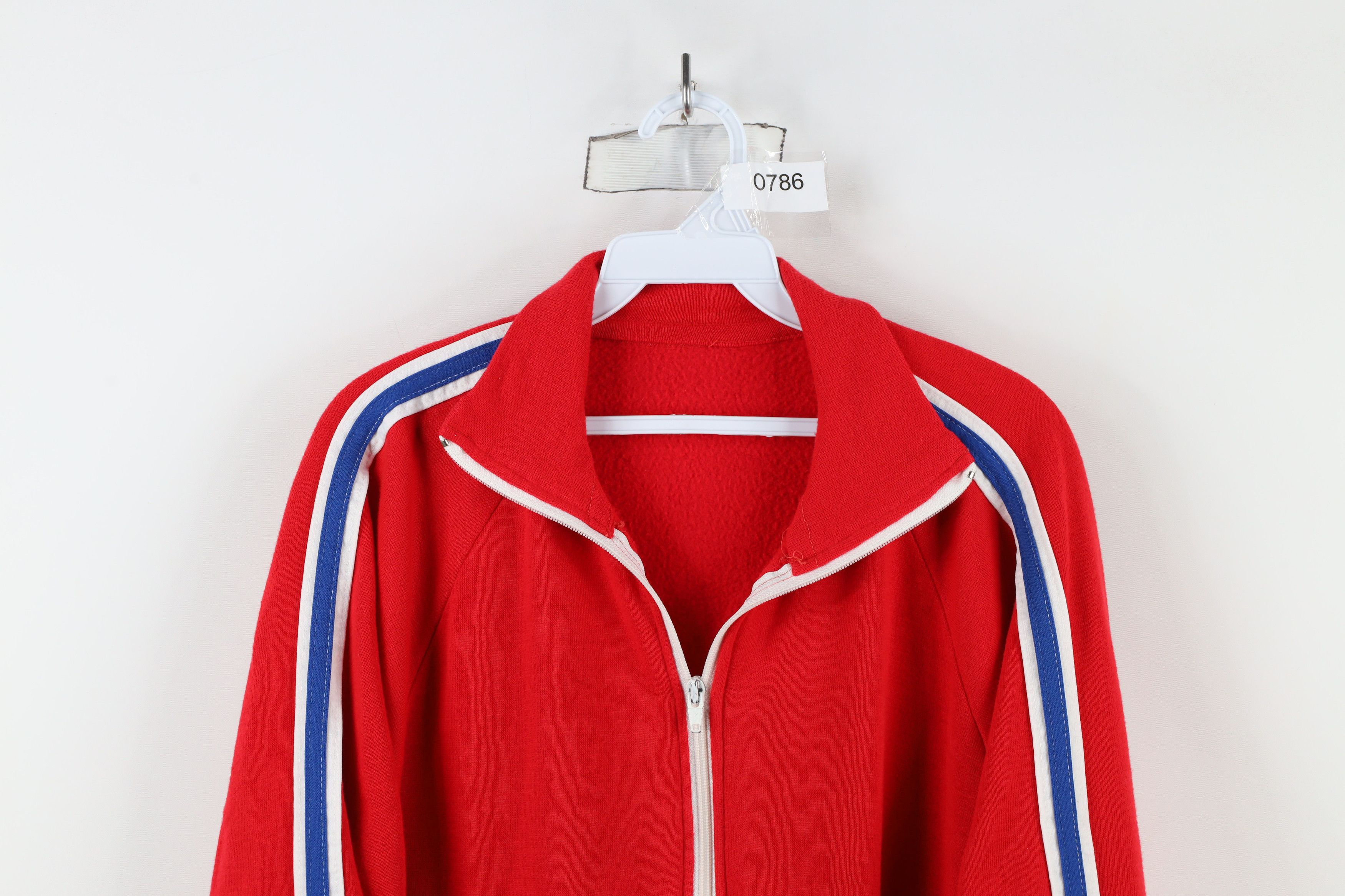Vintage Vintage 70s Streetwear Striped Full Zip Track Jacket Red Size US L / EU 52-54 / 3 - 2 Thumbnail