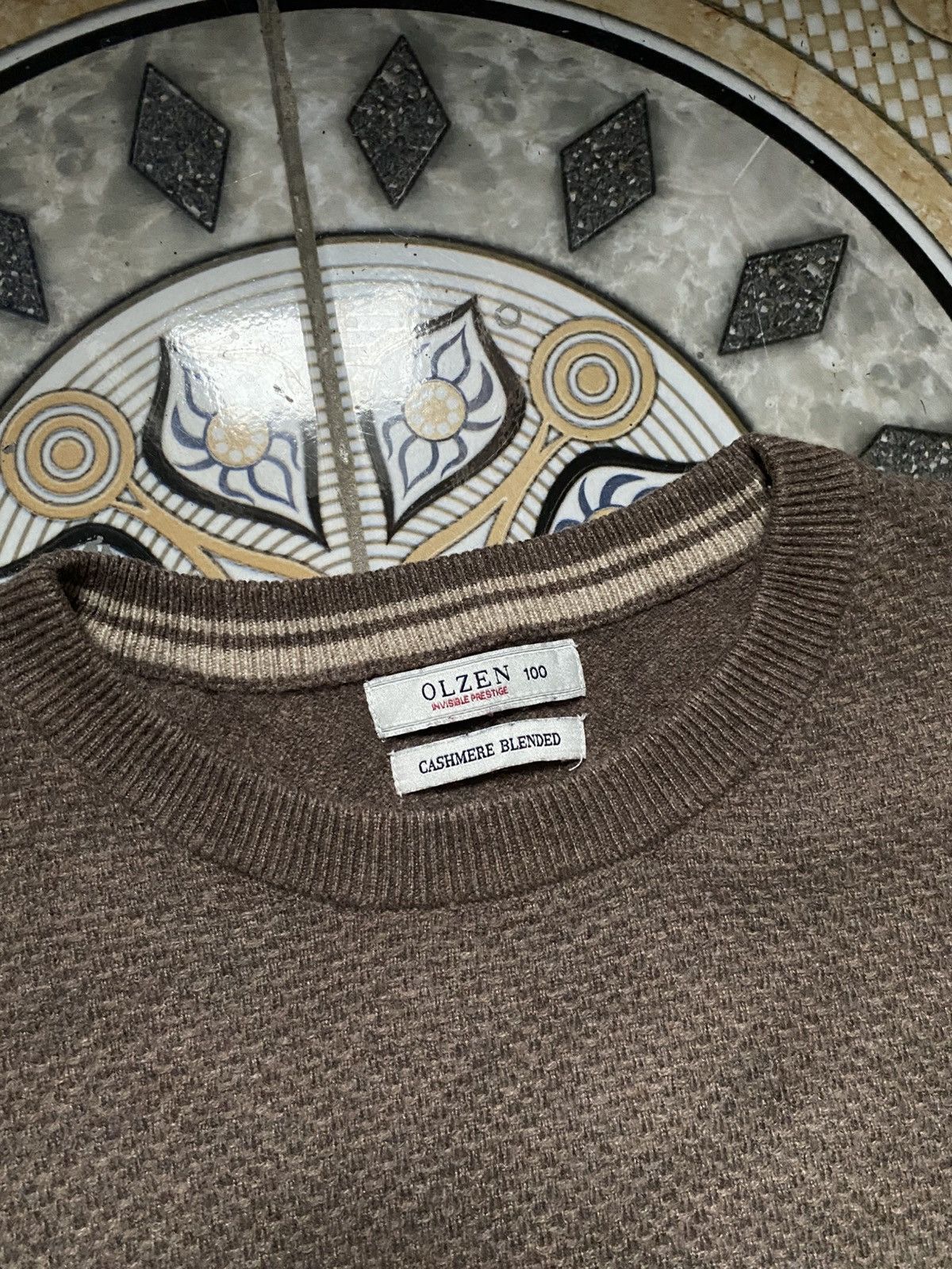 Other Vintage Vibe OLZEN Men’s Textured Knit Crewneck Sweater Size US M / EU 48-50 / 2 - 7 Thumbnail
