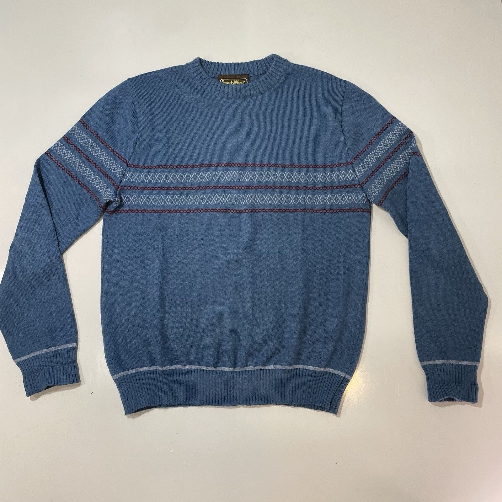 Sears VTG 70s Sears Sportswear Sweater Men’s L Blue Pullover Size US L / EU 52-54 / 3 - 1 Thumbnail