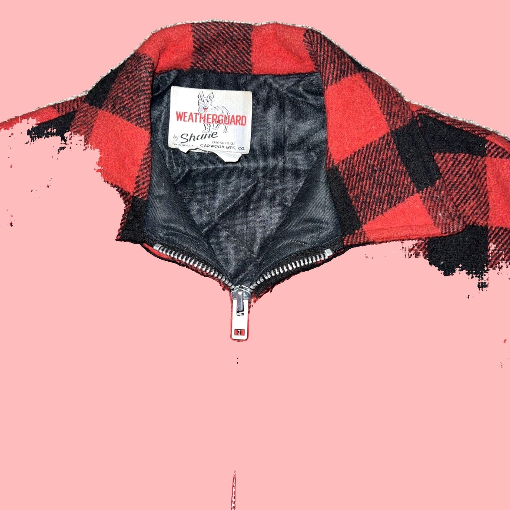Vintage Weatherguard Full Zip Flannel Jacket Womens Large Red Wool Blend Size L / US 10 / IT 46 - 2 Thumbnail