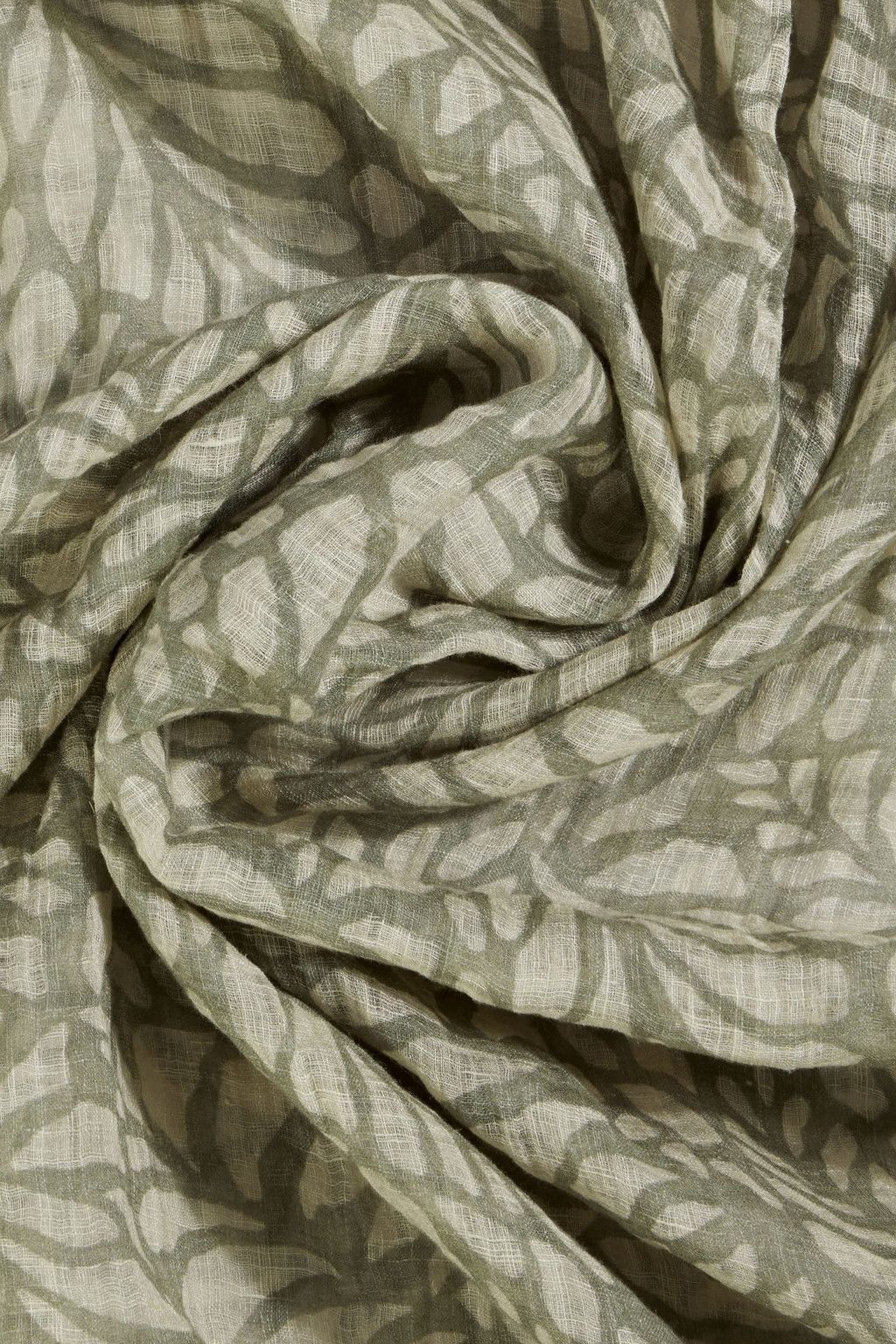 Brunello Cucinelli o1y0725 Size : OS / Scarf in Military Green Size ONE SIZE - 3 Thumbnail