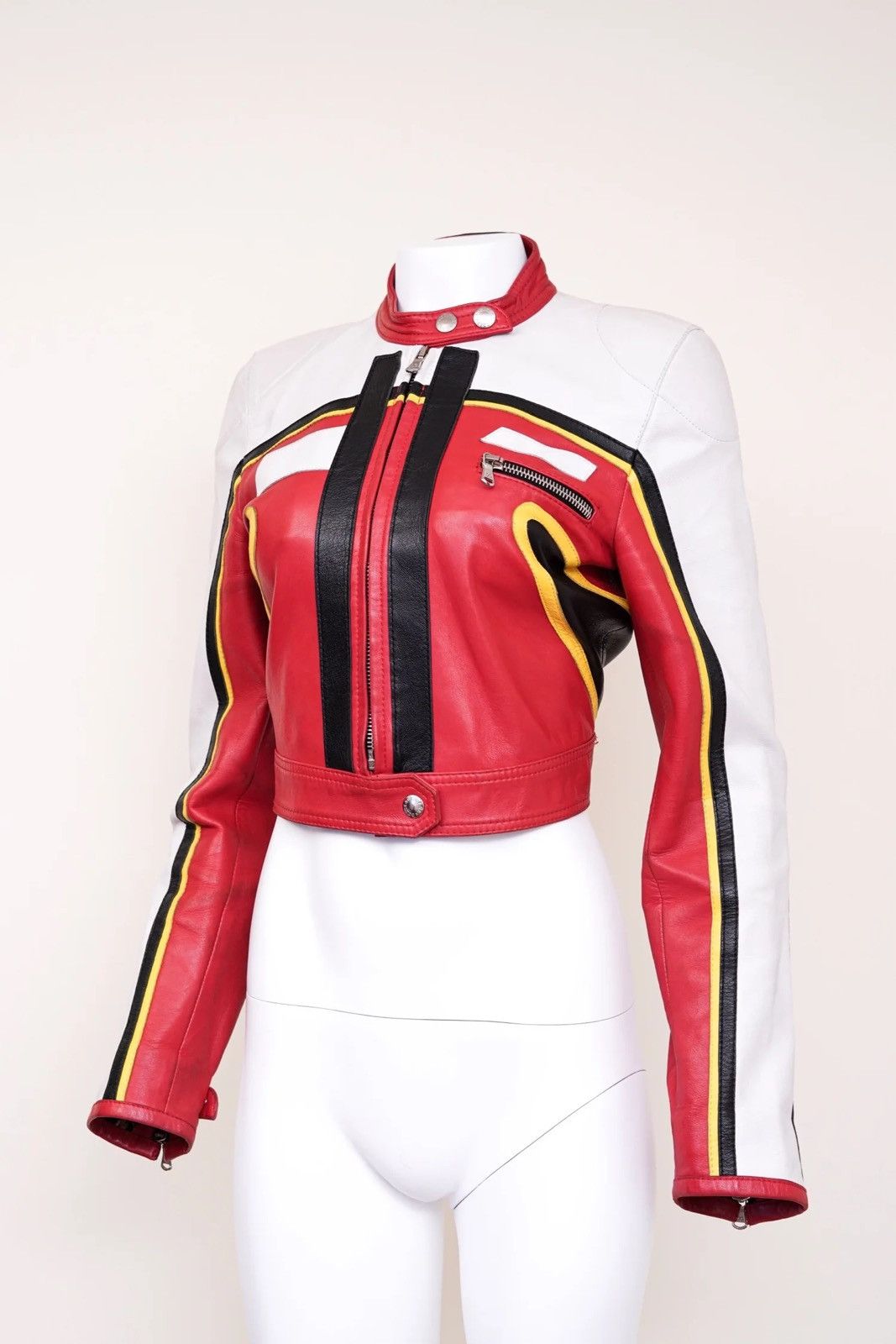 Dolce & Gabbana Dolce & Gabbana S/S 2001 Runway Leather Biker Jacket Size M / US 6-8 / IT 42-44 - 4 Thumbnail