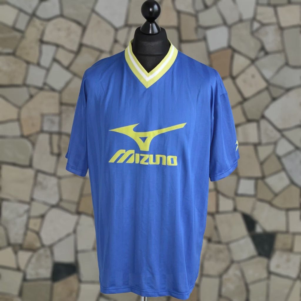 Mizuno VINTAGE Mizuno Shirt Mens L Blue 90s Big Logo Japan Size US L / EU 52-54 / 3 - 1 Thumbnail