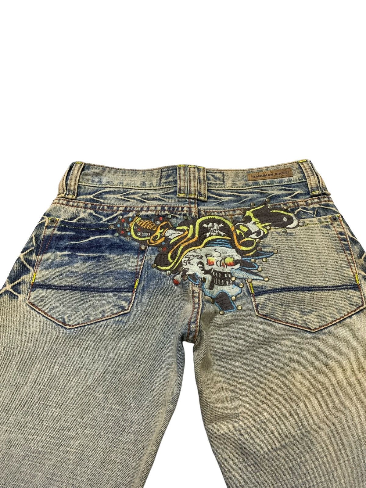 Hanuman Crazy Stud Rusty Mud Wash High Rise Denim Pants