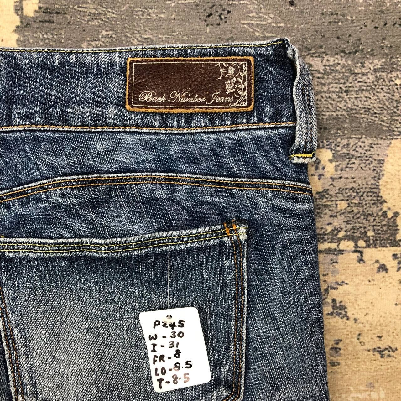 Japanese Brand P245 BACK NUMBER FLARED JAPAN JEANS Size 30" / US 8 / IT 44 - 8 Thumbnail