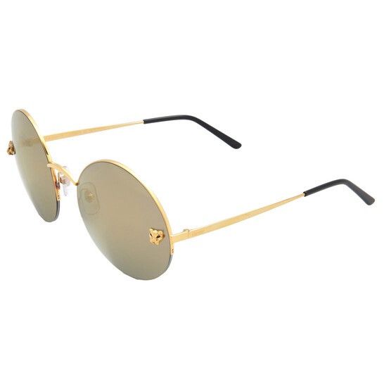 Cartier Cartier Panthère CT0022S 002 Gold Rimless Round 58mm Size ONE SIZE - 10 Thumbnail