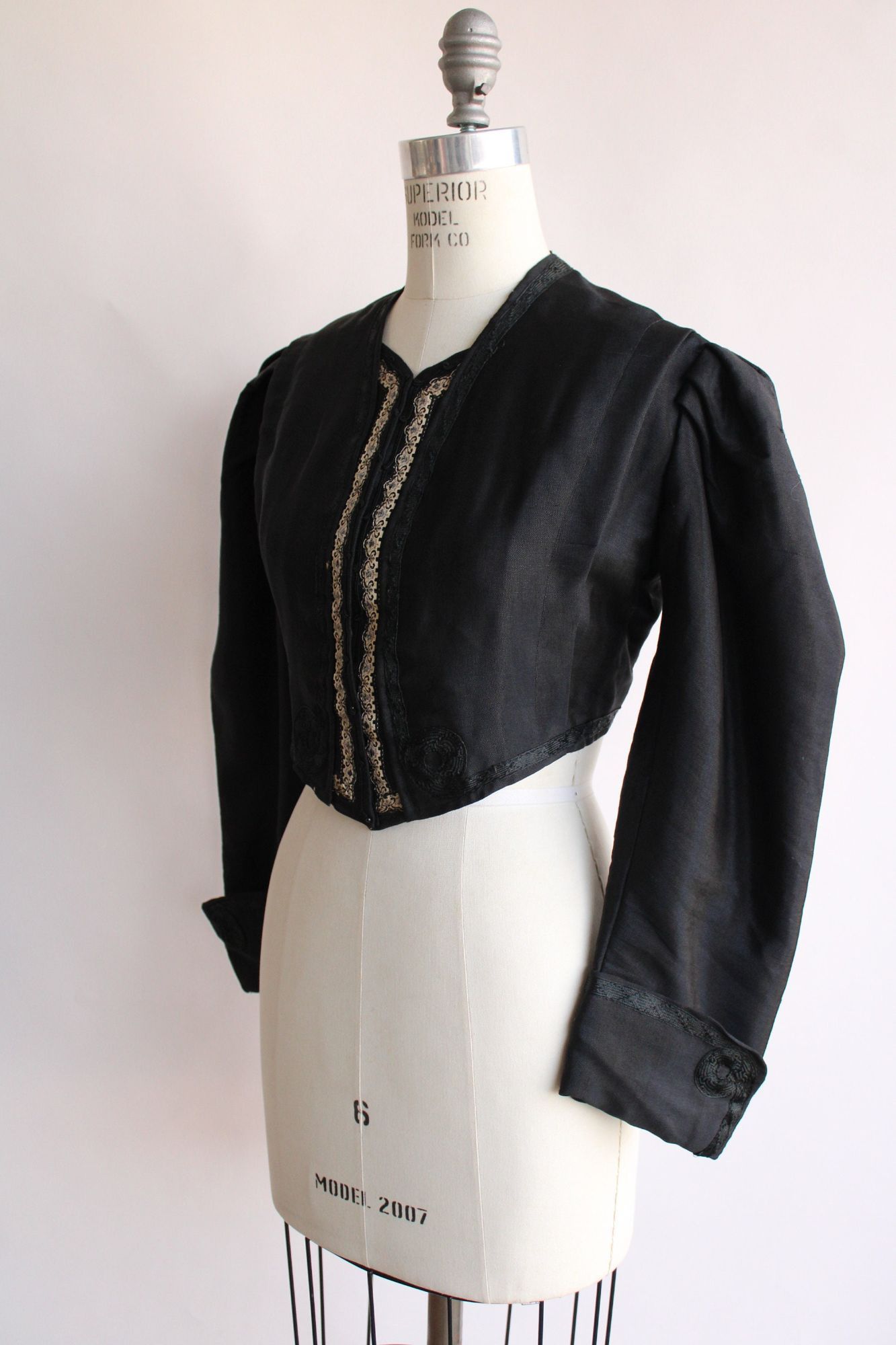 Vintage Vintage Antique 1800s Victorian Jacket, Large Size Black Sil Size L / US 10 / IT 46 - 5 Thumbnail