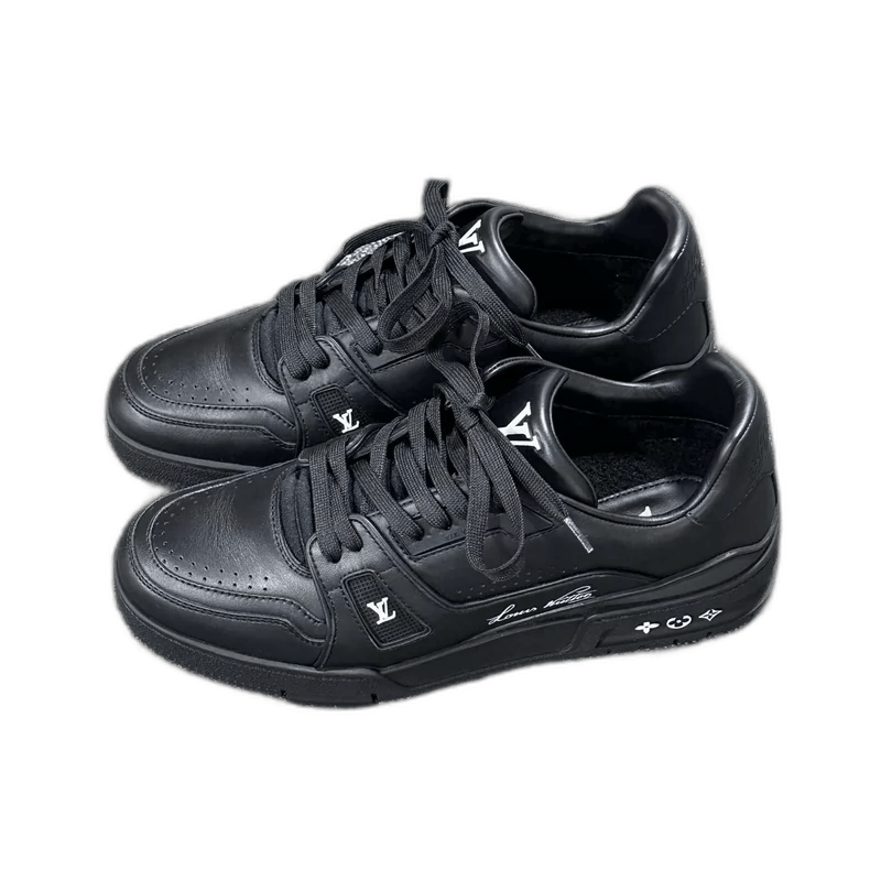 Miu Miu Black Leather Sneakers with Logo Design Size US 10 / EU 43 - 1 Thumbnail