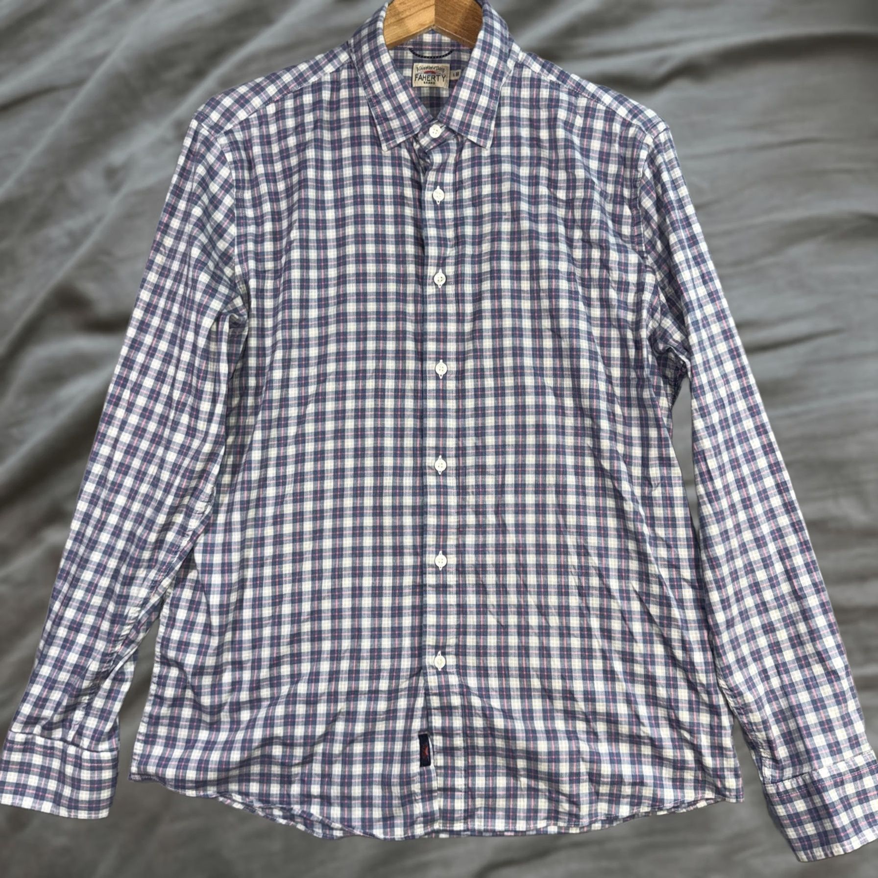 Faherty Faherty Shirt Mens Large The Movement Shirt Long Sleeve Stretch Button Up Size US L / EU 52-54 / 3 - 1 Thumbnail