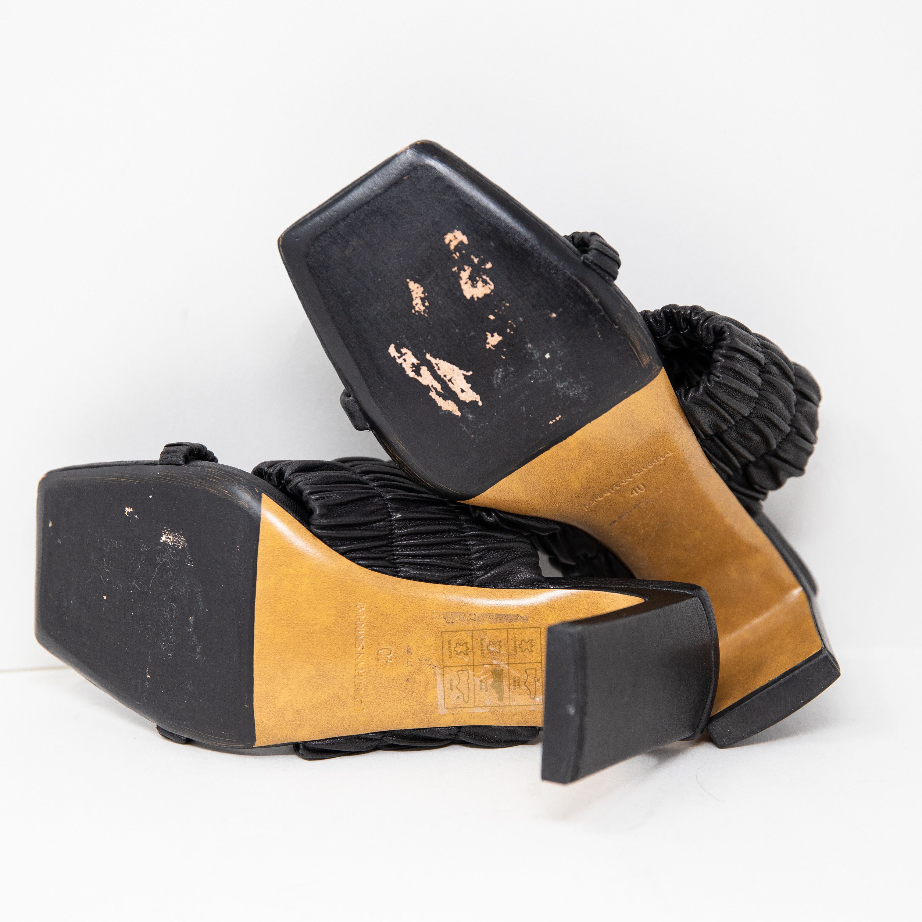 Jonathan Simkhai Jonathan Simkhai Felix Genuine Leather Ruched Size US 9.5 / IT 39.5 - 4 Thumbnail