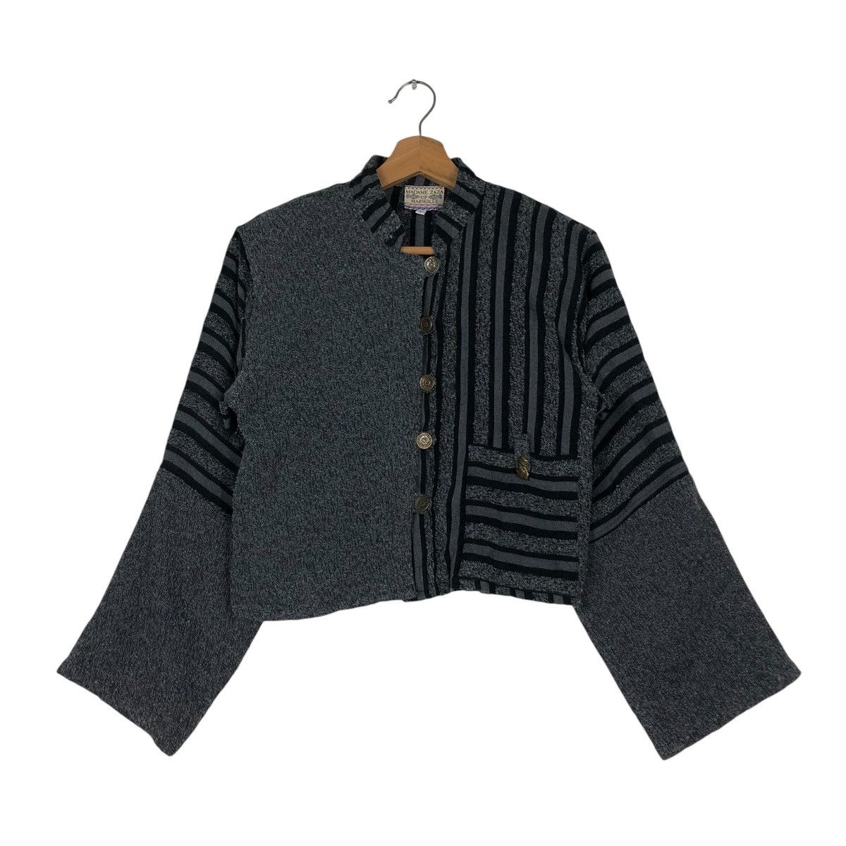 Japanese Brand 🔥VINTAGE CROPPED JACKET PATCH WORK MADAME ZAZA OF MARSEILLE Size M / US 6-8 / IT 42-44 - 3 Thumbnail