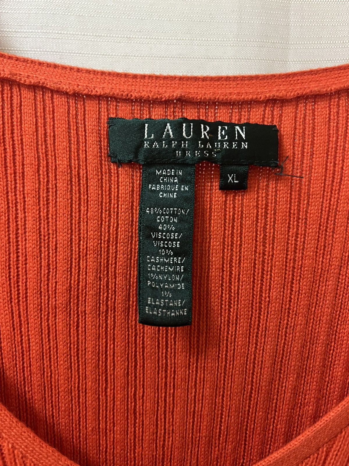 Ralph Lauren Ralph Lauren orange dress cashmere cotton blend size xl Size XL / US 12-14 / IT 48-50 - 2 Thumbnail