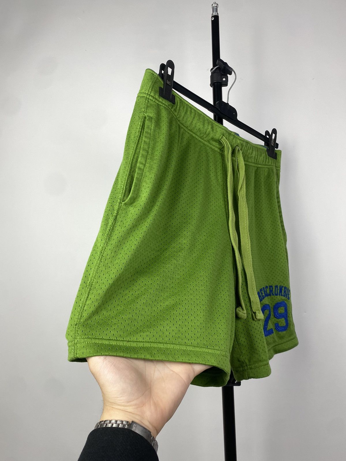 Abercrombie & Fitch × Vintage Abercrombie & Fitch Shorts Men's Small Green Mesh Y2K Size US 30 / EU 46 - 2 Thumbnail