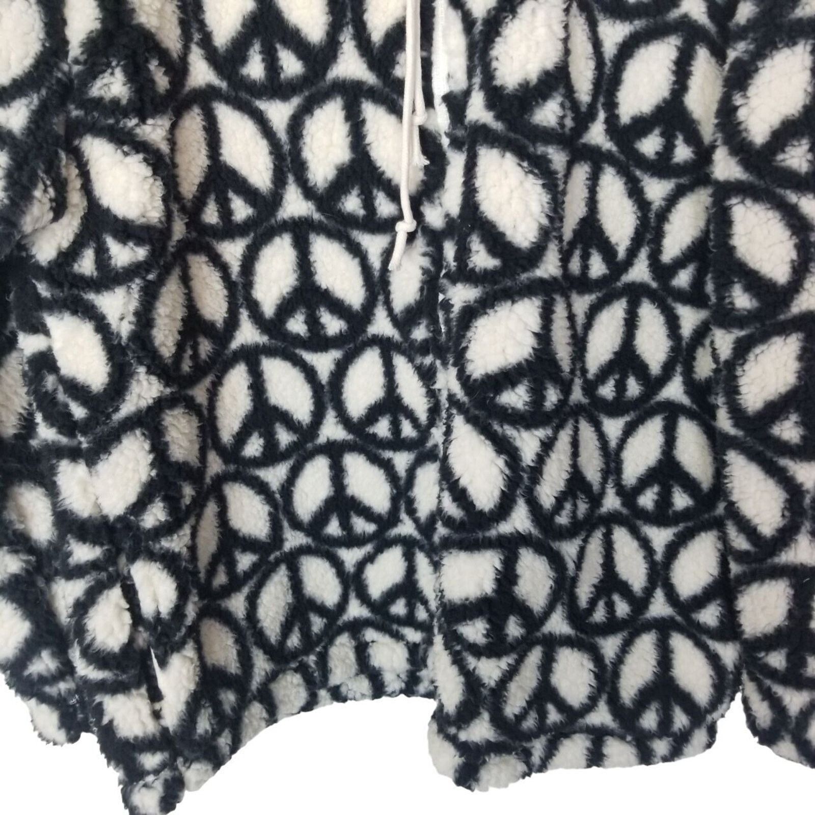 Pacsun Pacsun Womens Peace Sign Hoodie Sweatshirt Size M Full Zip Size M / US 6-8 / IT 42-44 - 4 Thumbnail