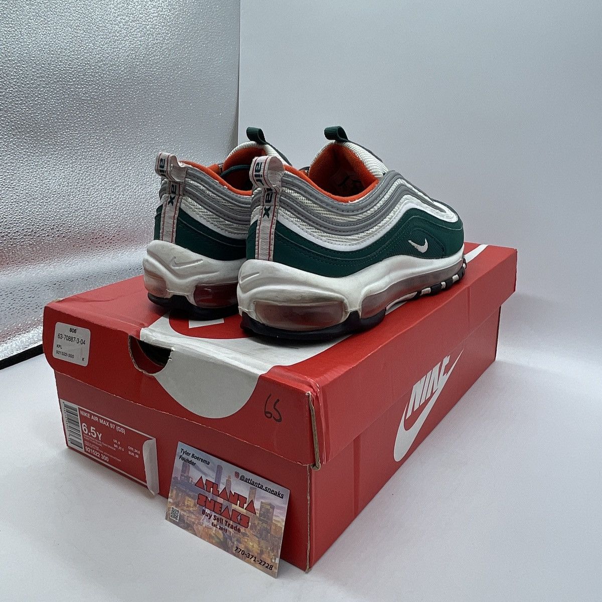 Nike Air max 97 Miami dophins Size US 6.5 / EU 39-40 - 5 Thumbnail