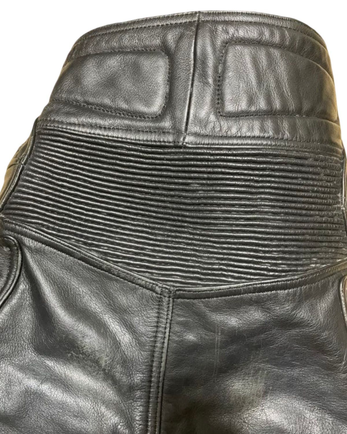 (Armored) Battle Suit Cow Hide Leather Biker Pants