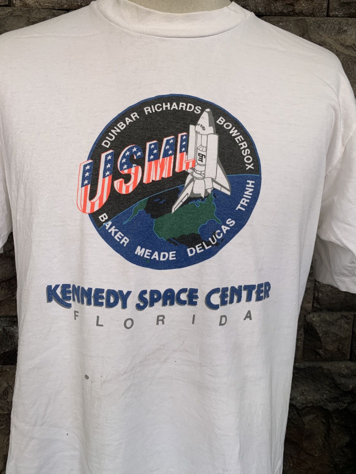 NASA Vintage 90s Kennedy Space Center Florida USML T shirt Size US M / EU 48-50 / 2 - 2 Thumbnail