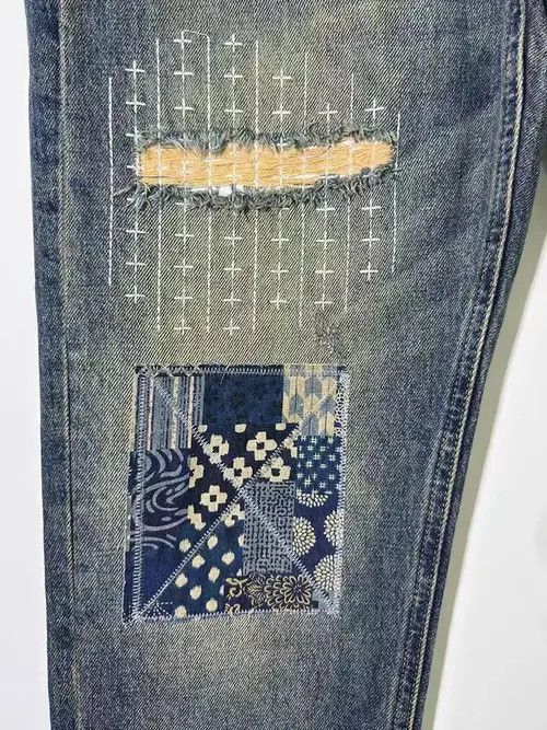 VIBE Vintage high street washed and faded casual ripped jeans Size US 36 / EU 52 - 5 Thumbnail