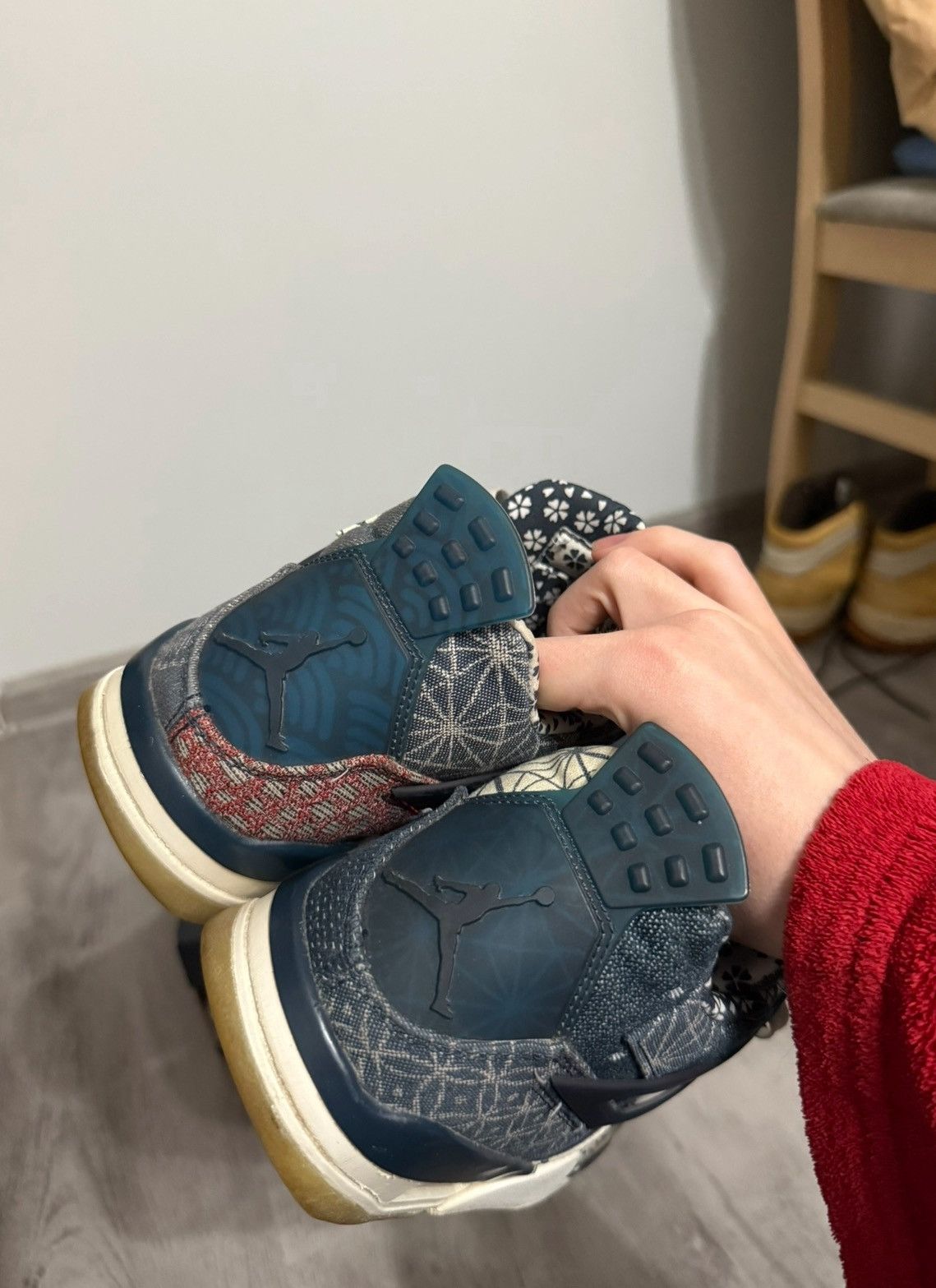 Nike Air Jordan 4 Retro SE Sashiko Deep Ocean Denim Bandana Size US 8 / EU 41 - 4 Thumbnail