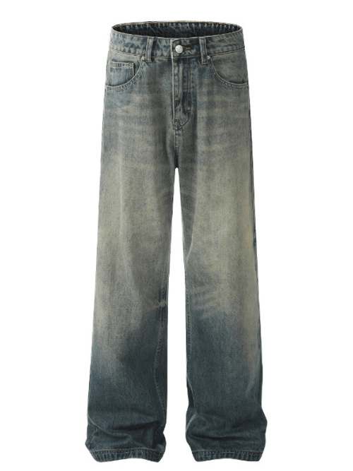 Japanese Brand × Jean Blue washed distressed American high street loose jeans Size US 32 / EU 48 - 5 Thumbnail