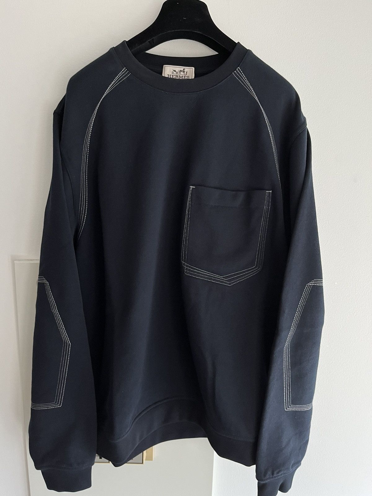 Hermes Hermes Super Runway Brand New Stitching Crewneck Sweatshirt Size US L / EU 52-54 / 3 - 2 Thumbnail