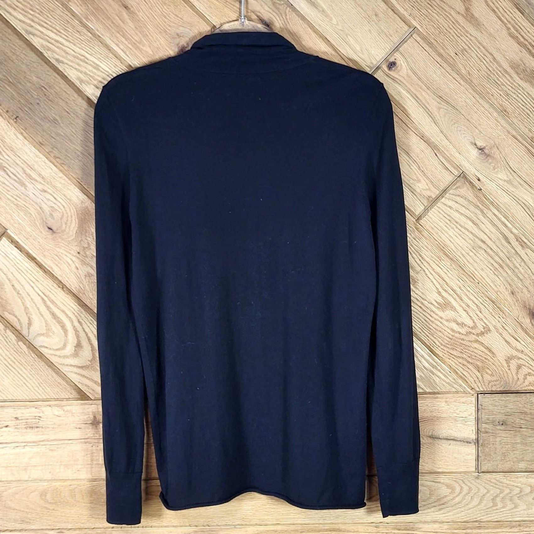 J.Crew J.Crew Cardigan Sweater Womens M Open Front Shawl Collar Cotton Black Size M / US 6-8 / IT 42-44 - 3 Thumbnail