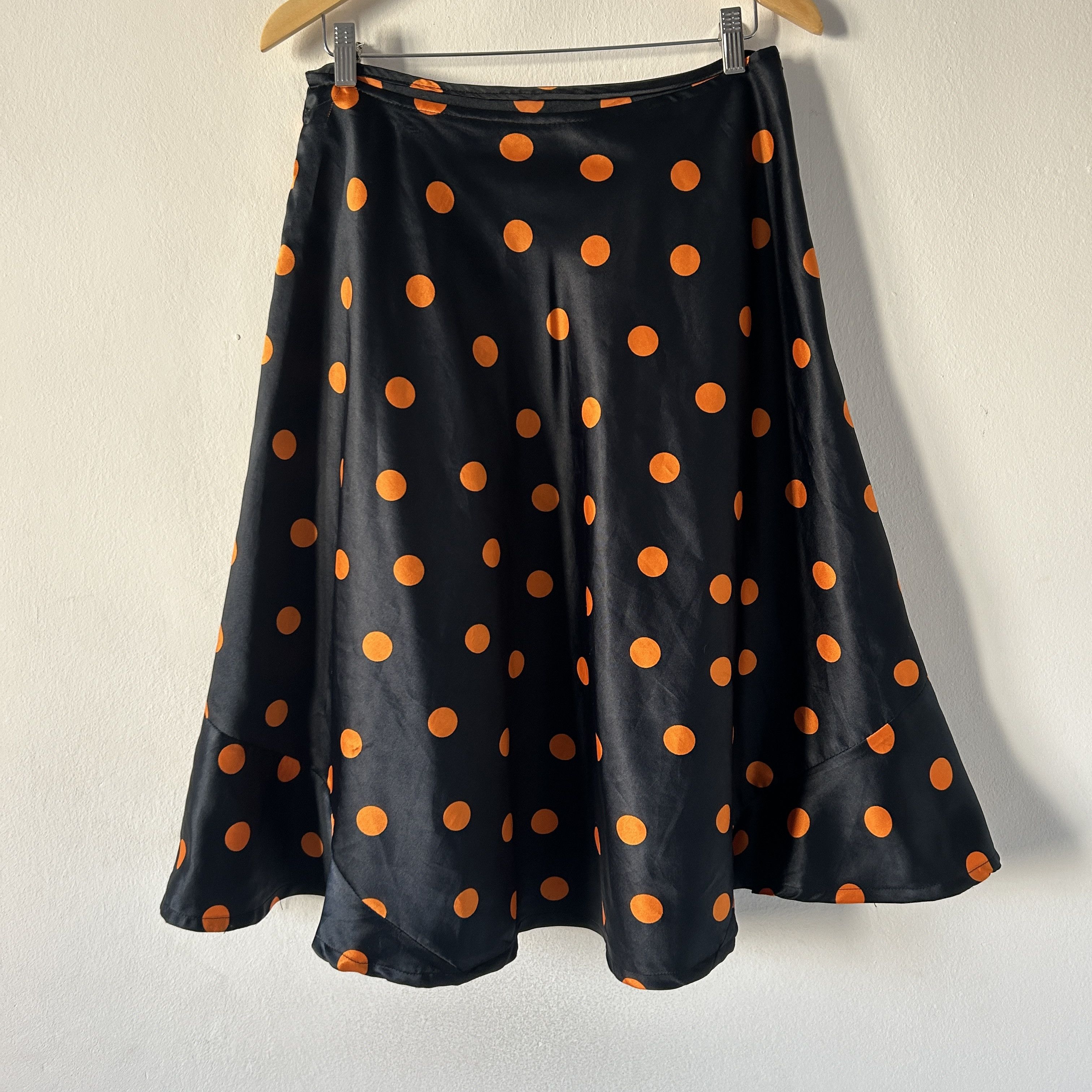 Handmade × Vintage Y2k polka dots low waist skater skirt Size 30" / US 8 / IT 44 - 8 Thumbnail