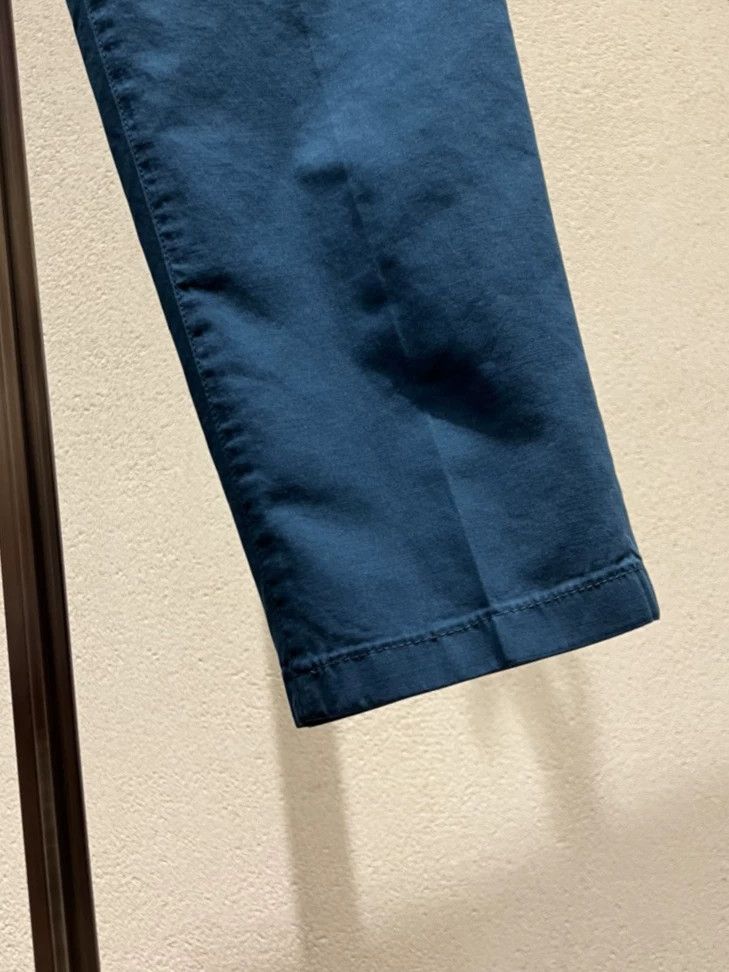 Loro Piana LORO PIANA Petroleum blue cotton elastic casual pants Size US 32 / EU 48 - 4 Thumbnail