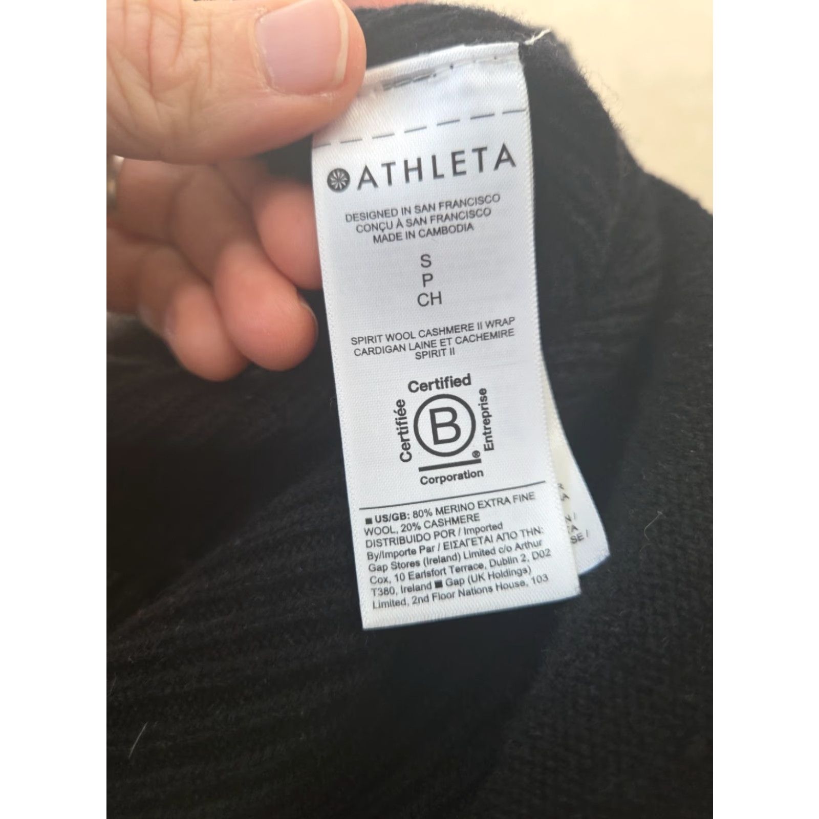 Athleta Athleta Spirit Cardigan Sweater Wool Blend Long Duster Black Women's S Oversized Wool Blend Oversized Brand: Athleta Size S / US 4 / IT 40 - 6 Thumbnail