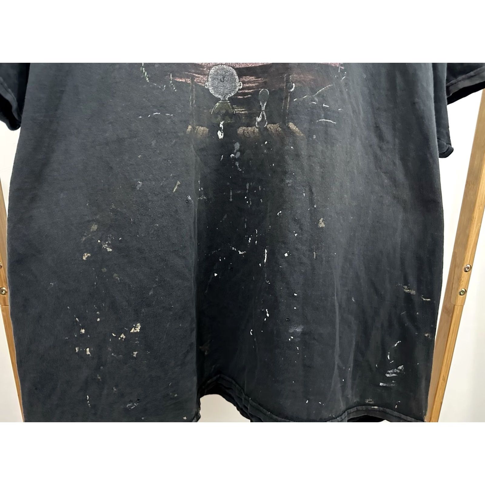 Vintage VTG Snoopy Sunset Gradient Worn T-Shirt 2XL Black Mens Shirt Grunge Distressed 90s Fashion Size US XXL / EU 58 / 5 - 7 Thumbnail