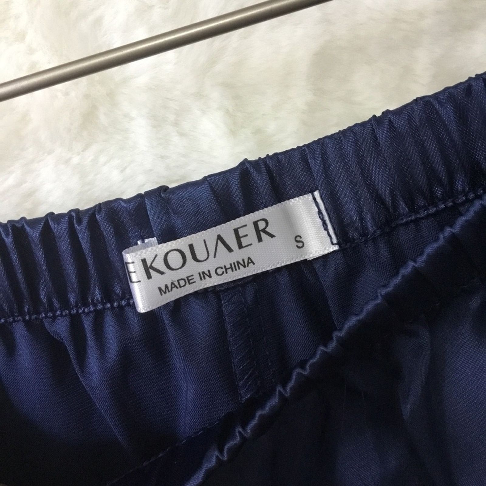 Other Ekouaer Blue V-Neck Short-Sleeve Pajama Set Size ONE SIZE - 14 Thumbnail