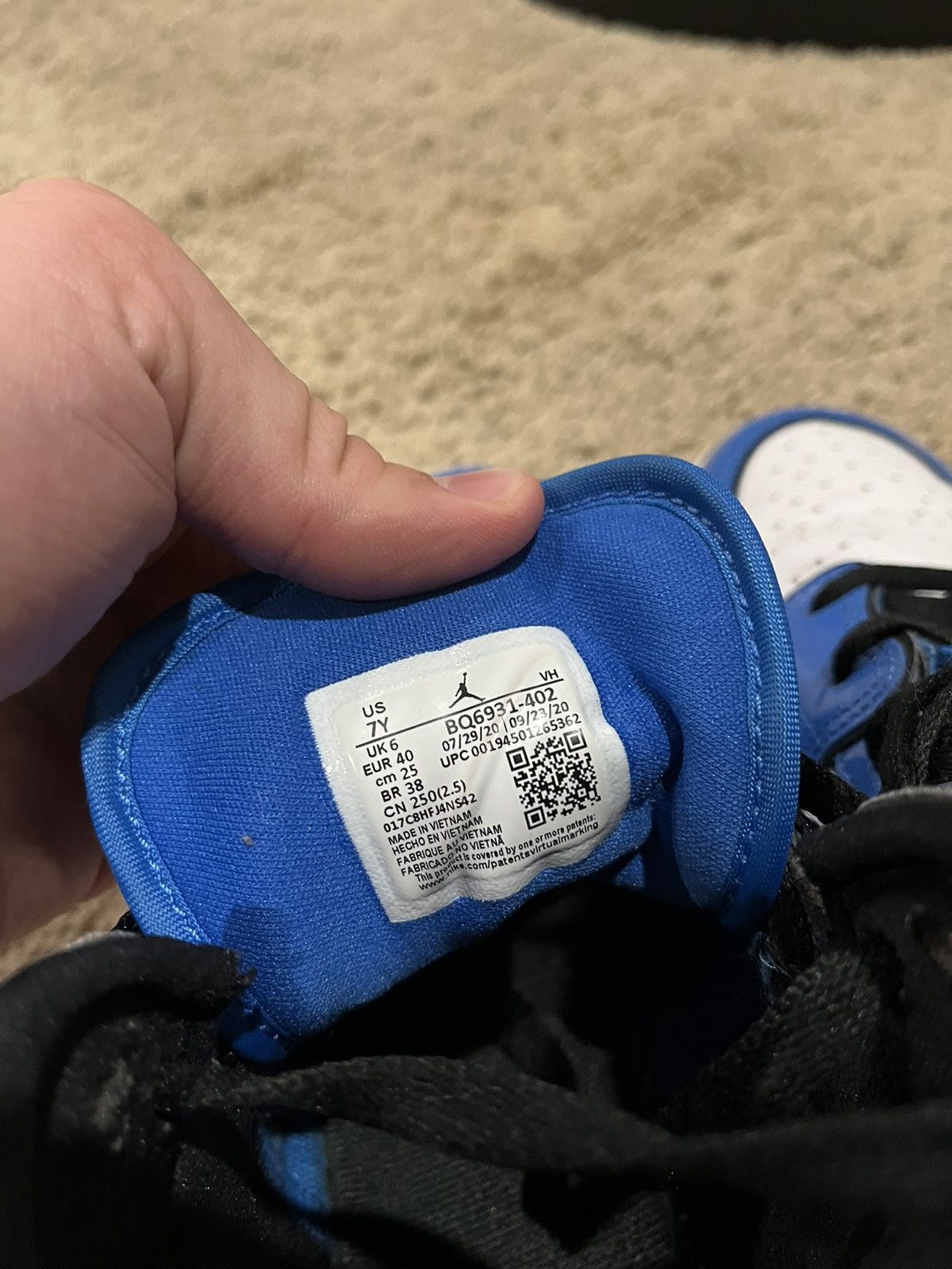Jordan Brand air jordan 1 mid se blue 7Y Size US 7 / EU 40 - 8 Thumbnail