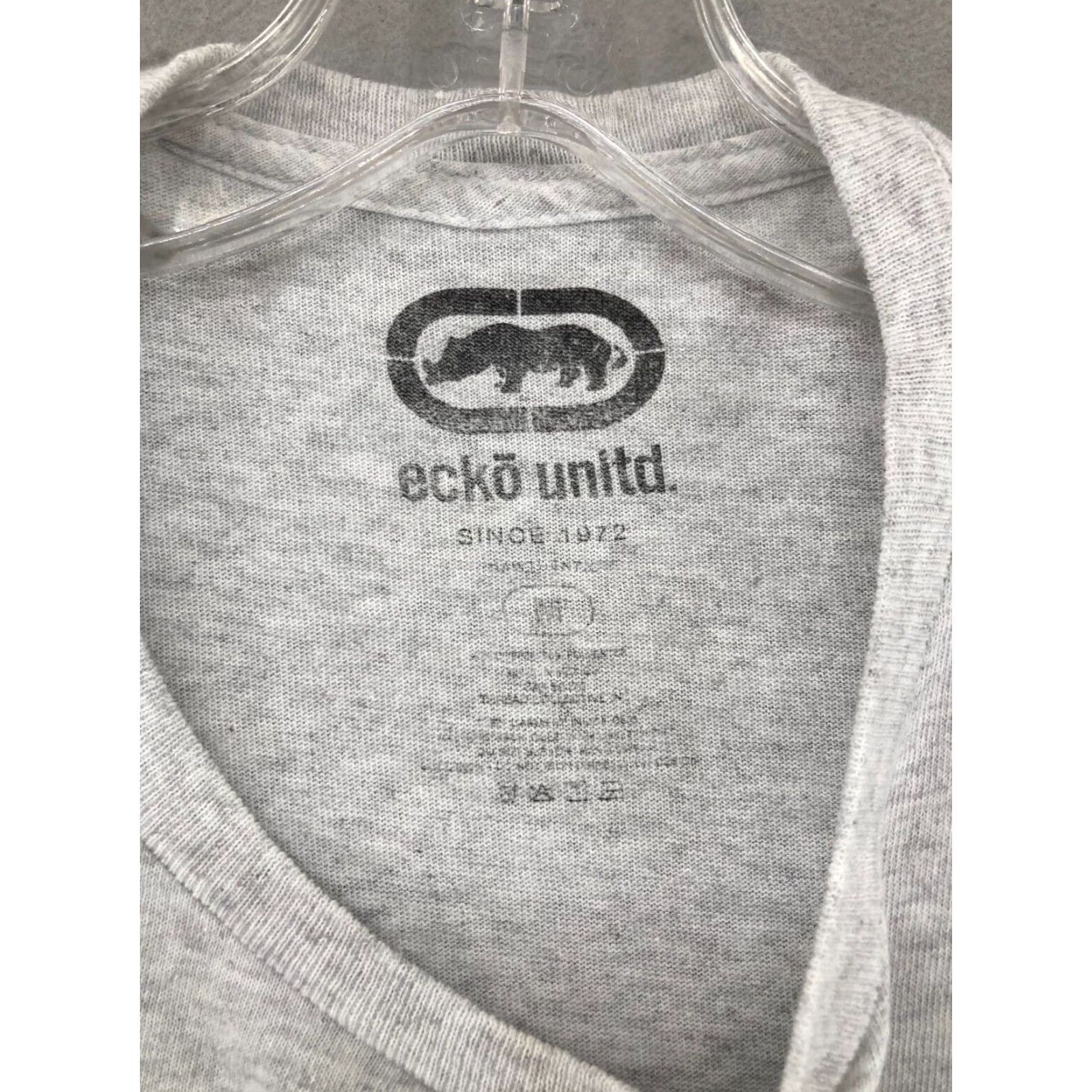 Ecko Unltd. Ecko Unltd Mens TShirt Medium Rhino Logo Graphic Print Crew Neck White Cotton Jersey Short Sleeve Classic Hip Hop Mens T-Shirt Size US M / EU 48-50 / 2 - 5 Thumbnail