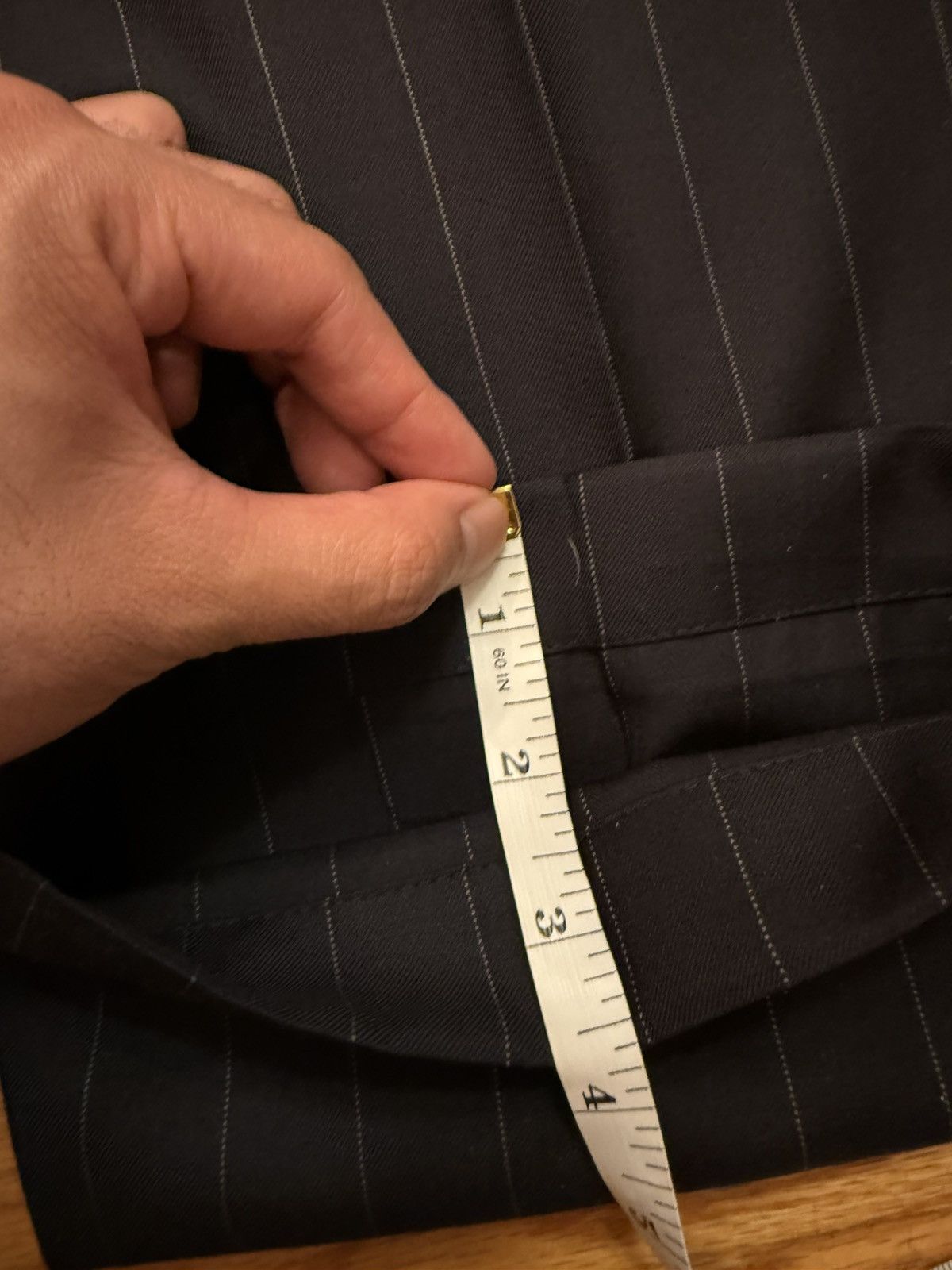 Ralph Lauren Purple Label RLPL double breasted Pinstripe suit Size 42R - 7 Thumbnail