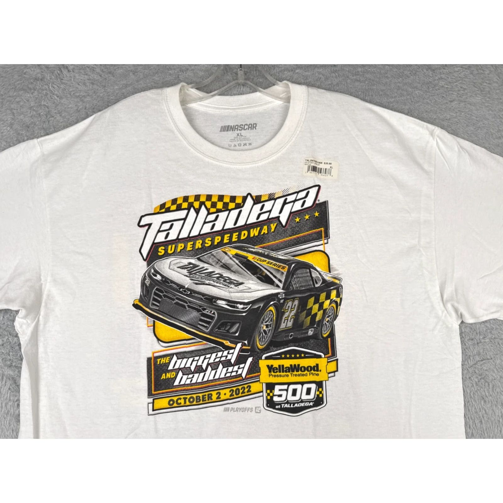 NASCAR Legends Global Merchandise Talladega Shirt Adult XL White NASCAR Yellawood 500 2022 Pole Positions Cars Racing Logo” Size US XL / EU 56 / 4 - 4 Thumbnail